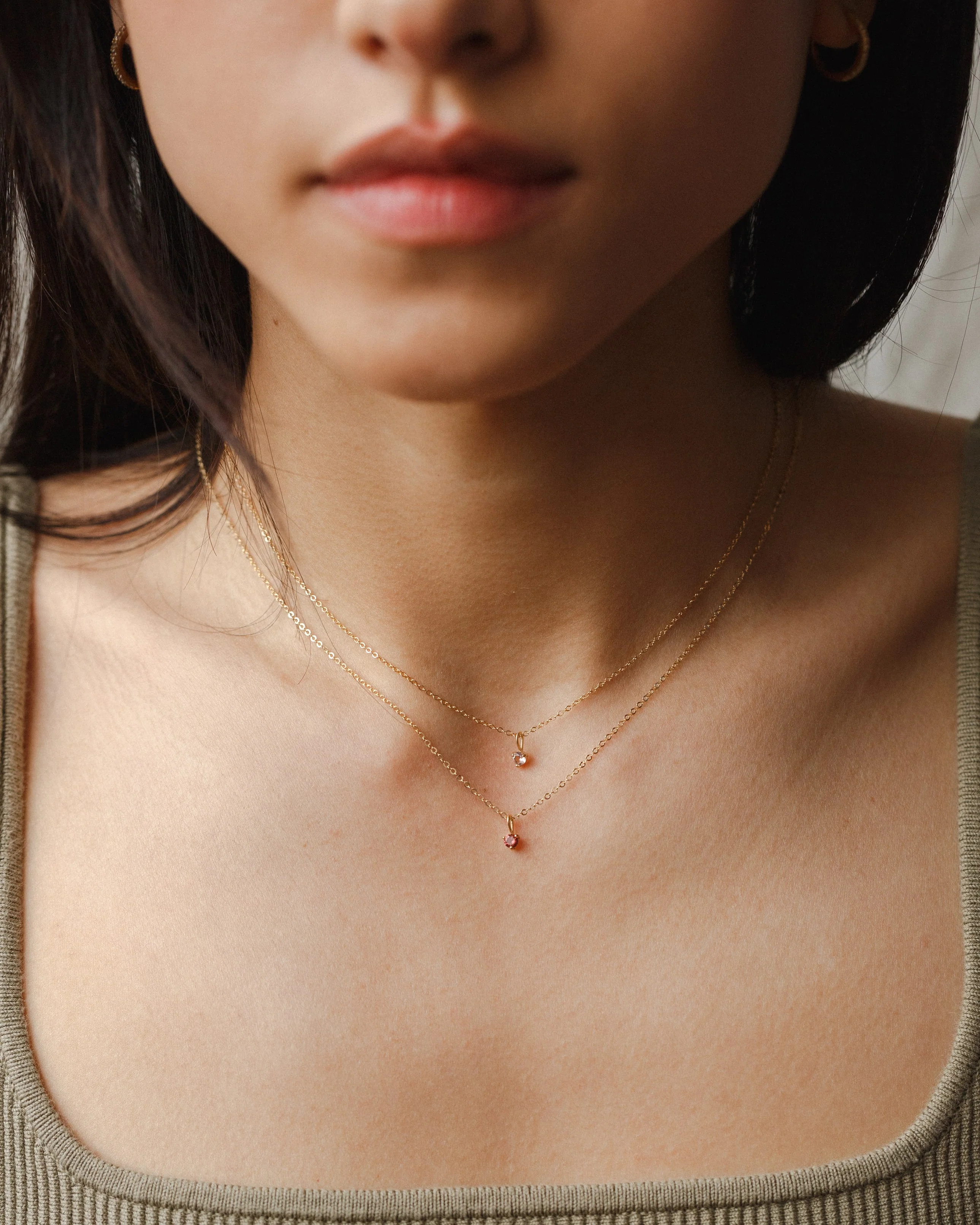 Aura Birthstone Necklace & Studs Set - Image 10