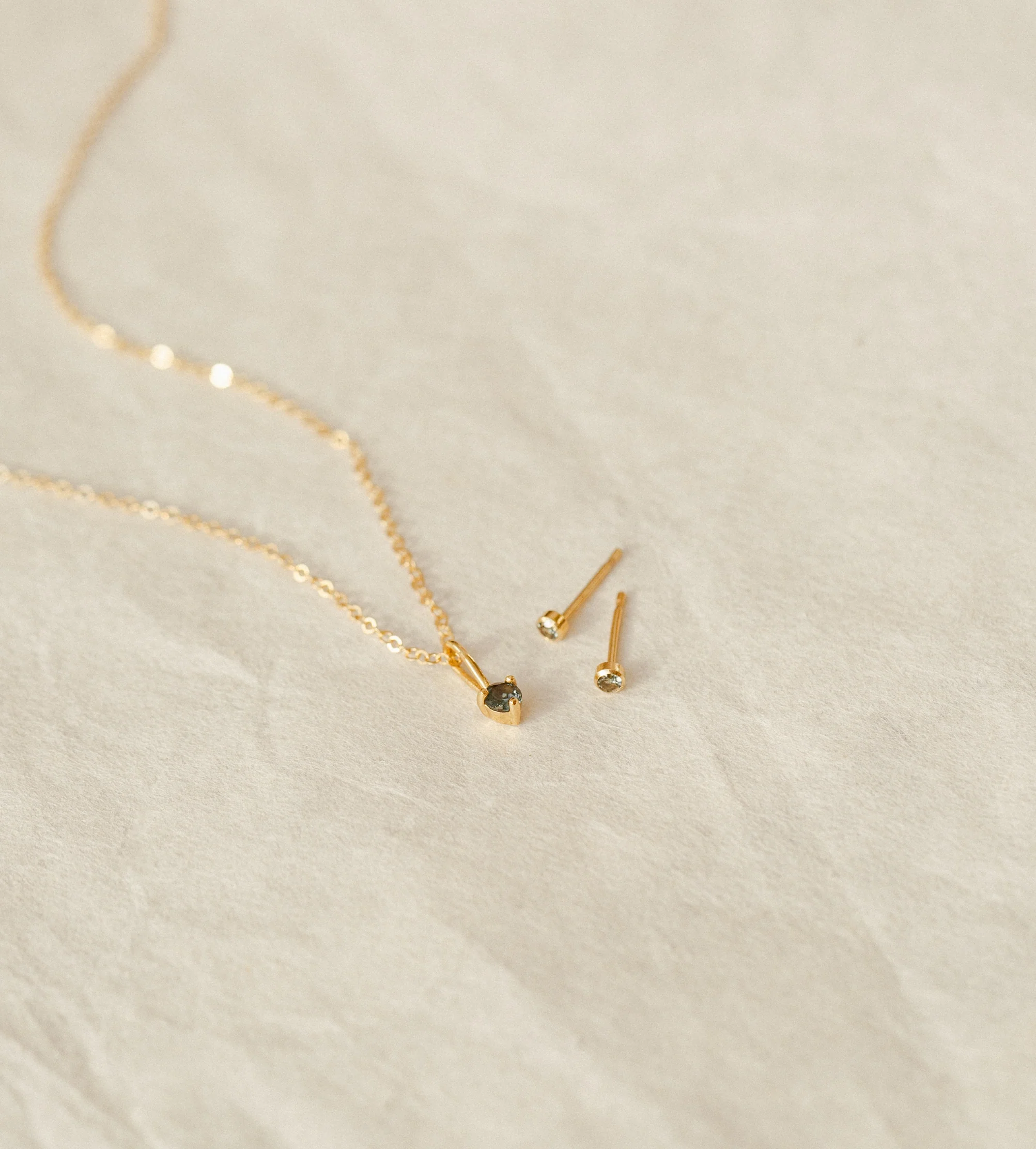 Aura Birthstone Necklace & Studs Set - Image 7