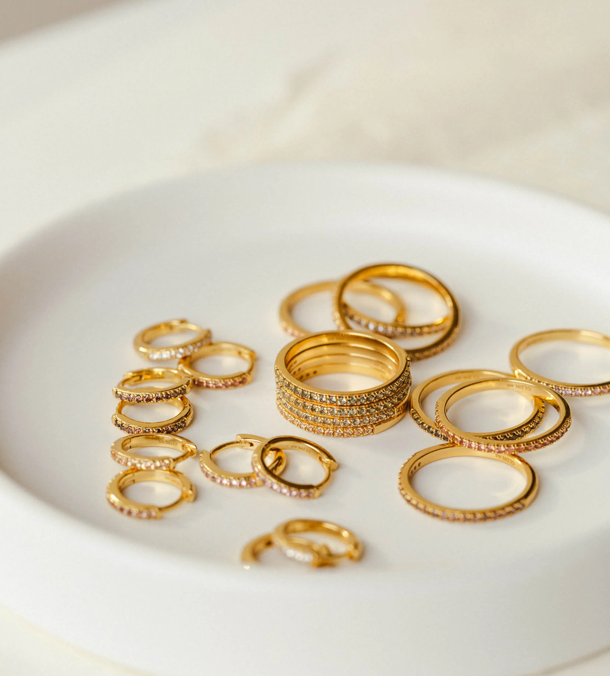 Gold Aura Birthstone Stacking Ring - Image 12