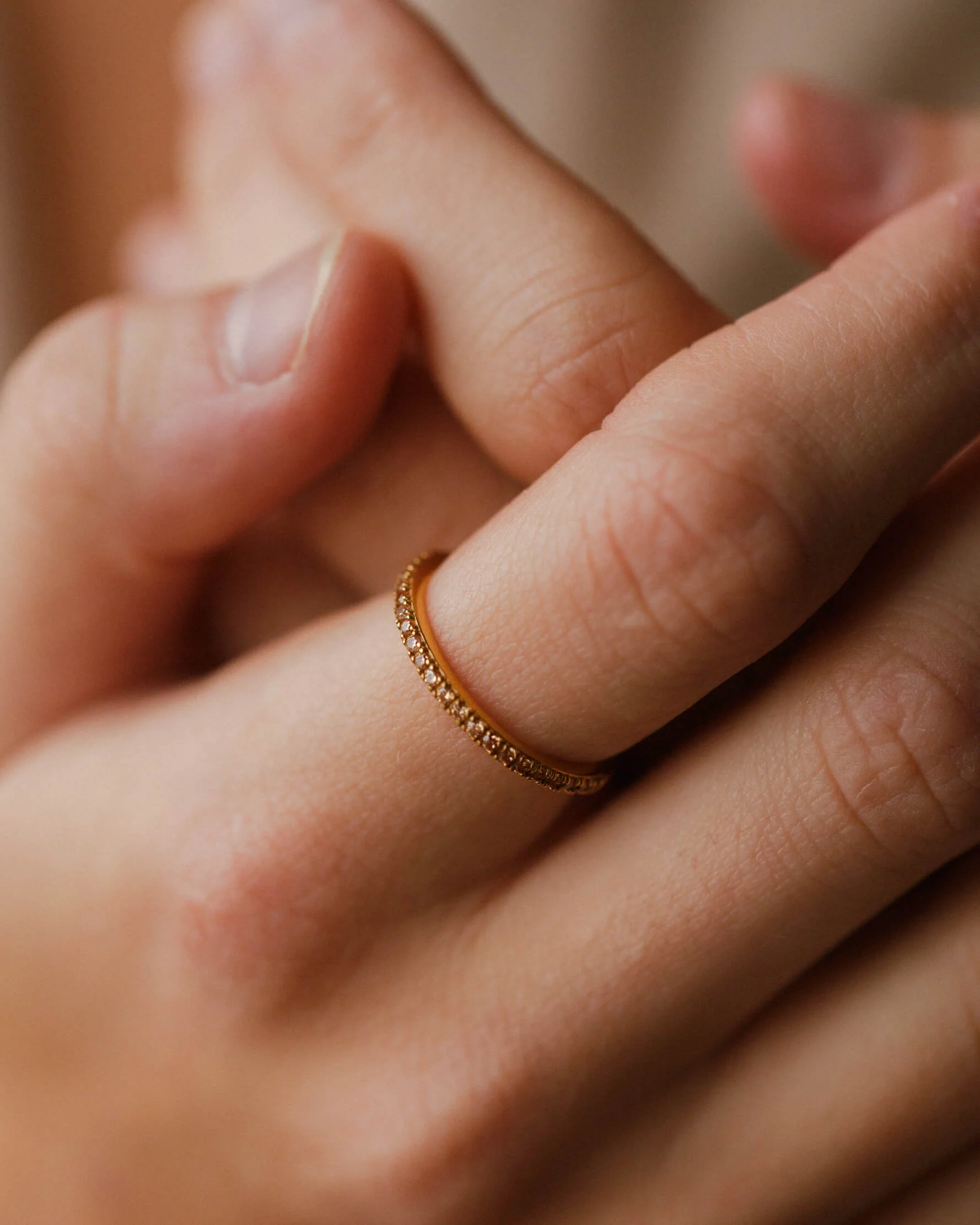 Gold Aura Birthstone Stacking Ring - Image 6