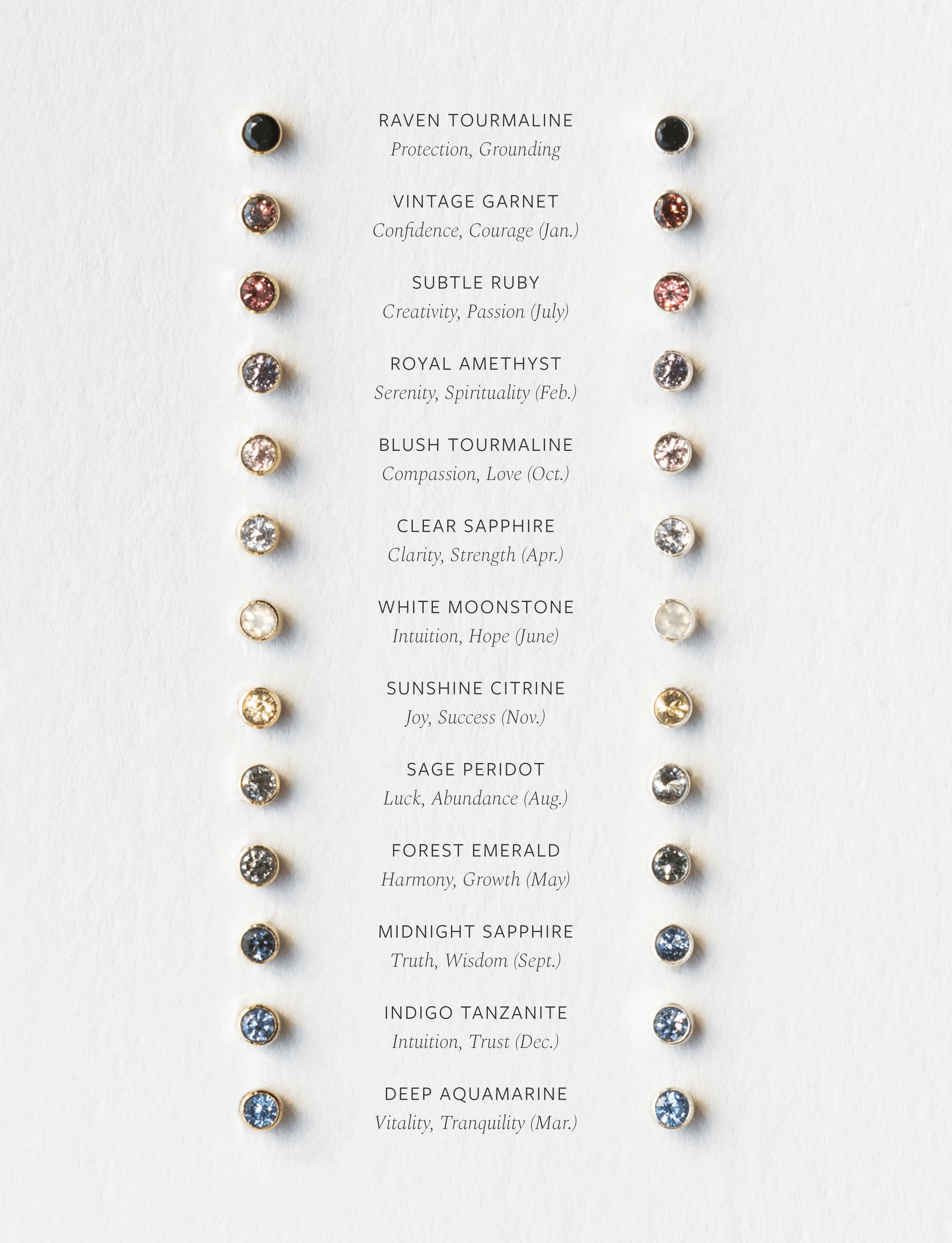 Mini Aura Birthstone Studs - Image 3