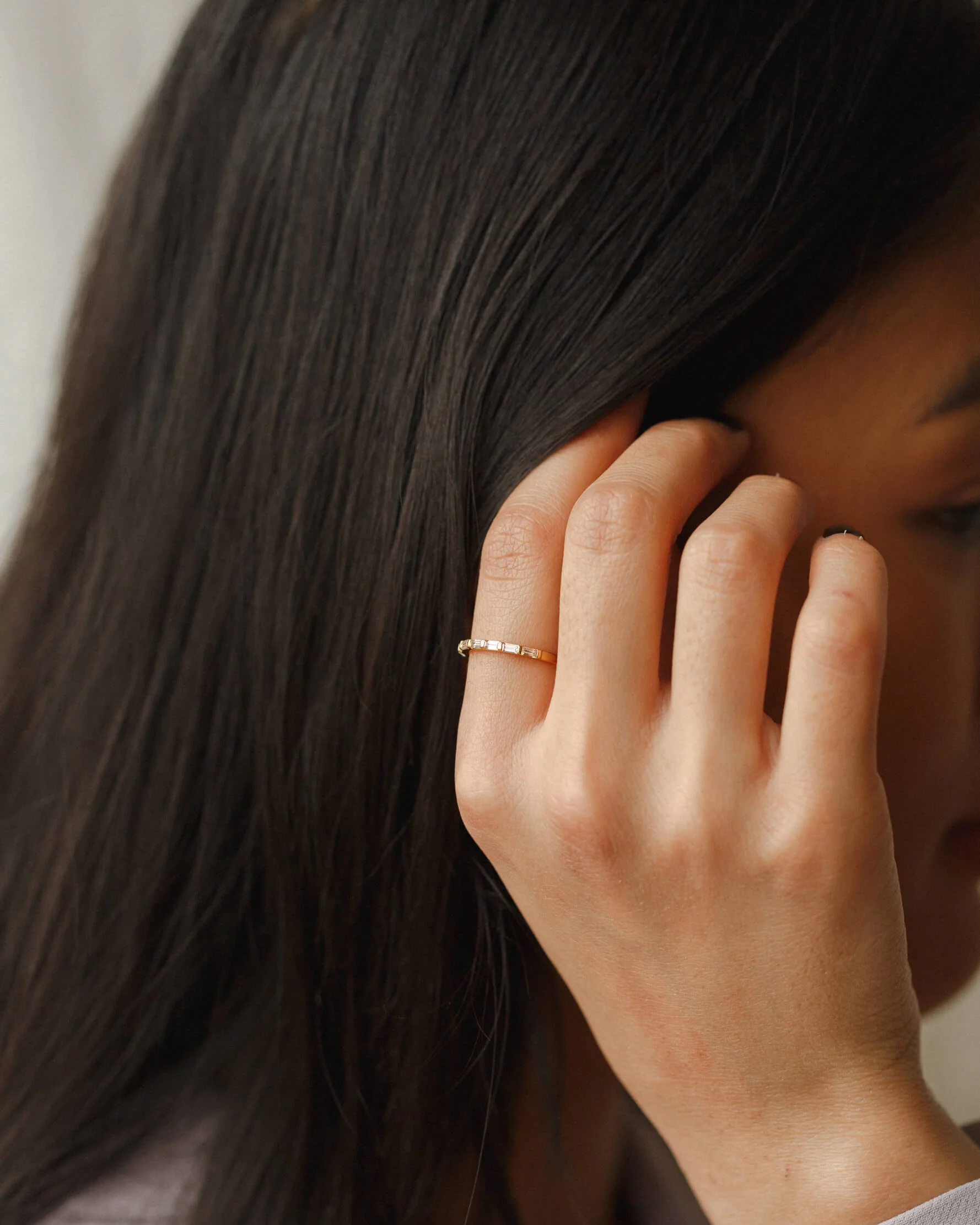 Deco White Sapphire Ring - Image 7