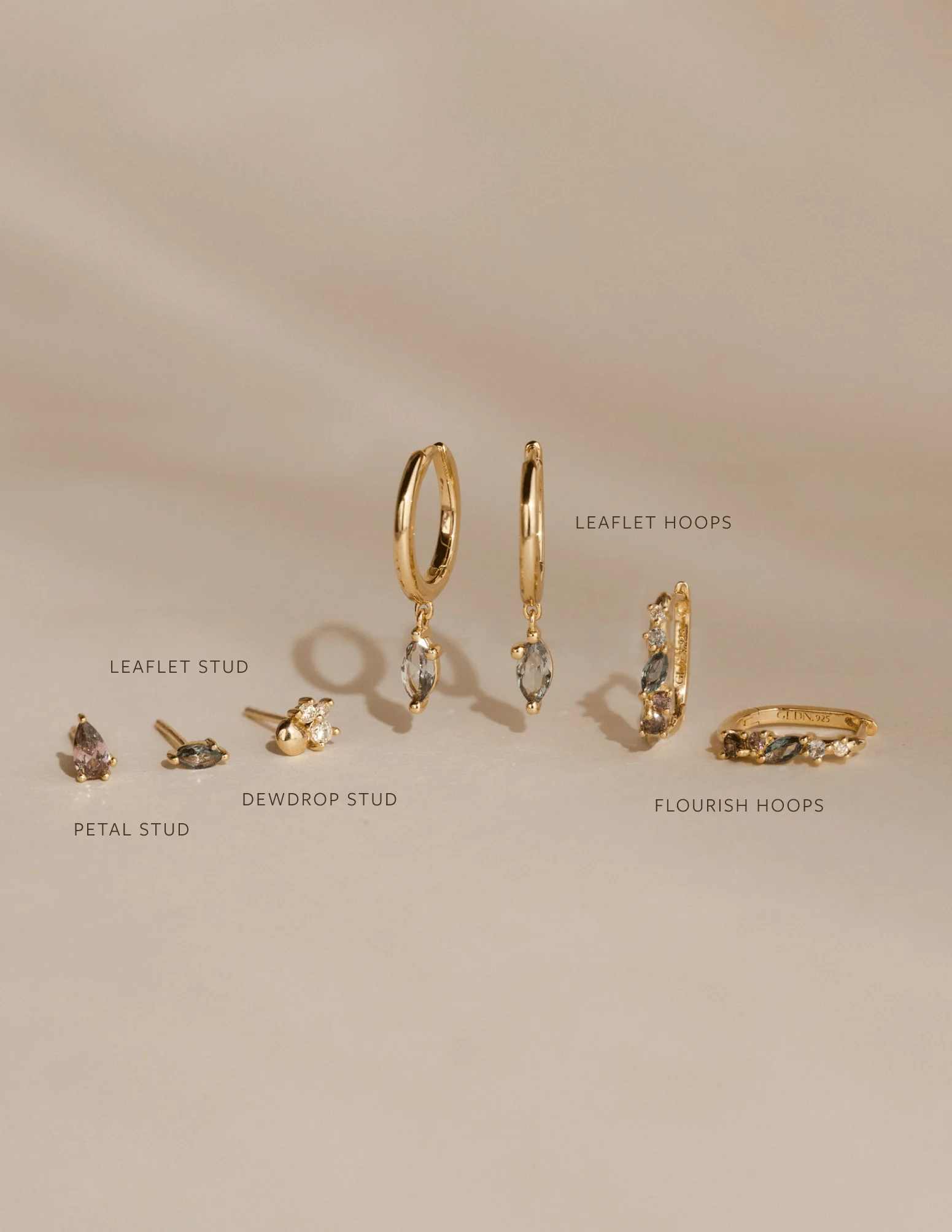 Forest Emerald Leaflet Studs - Image 8