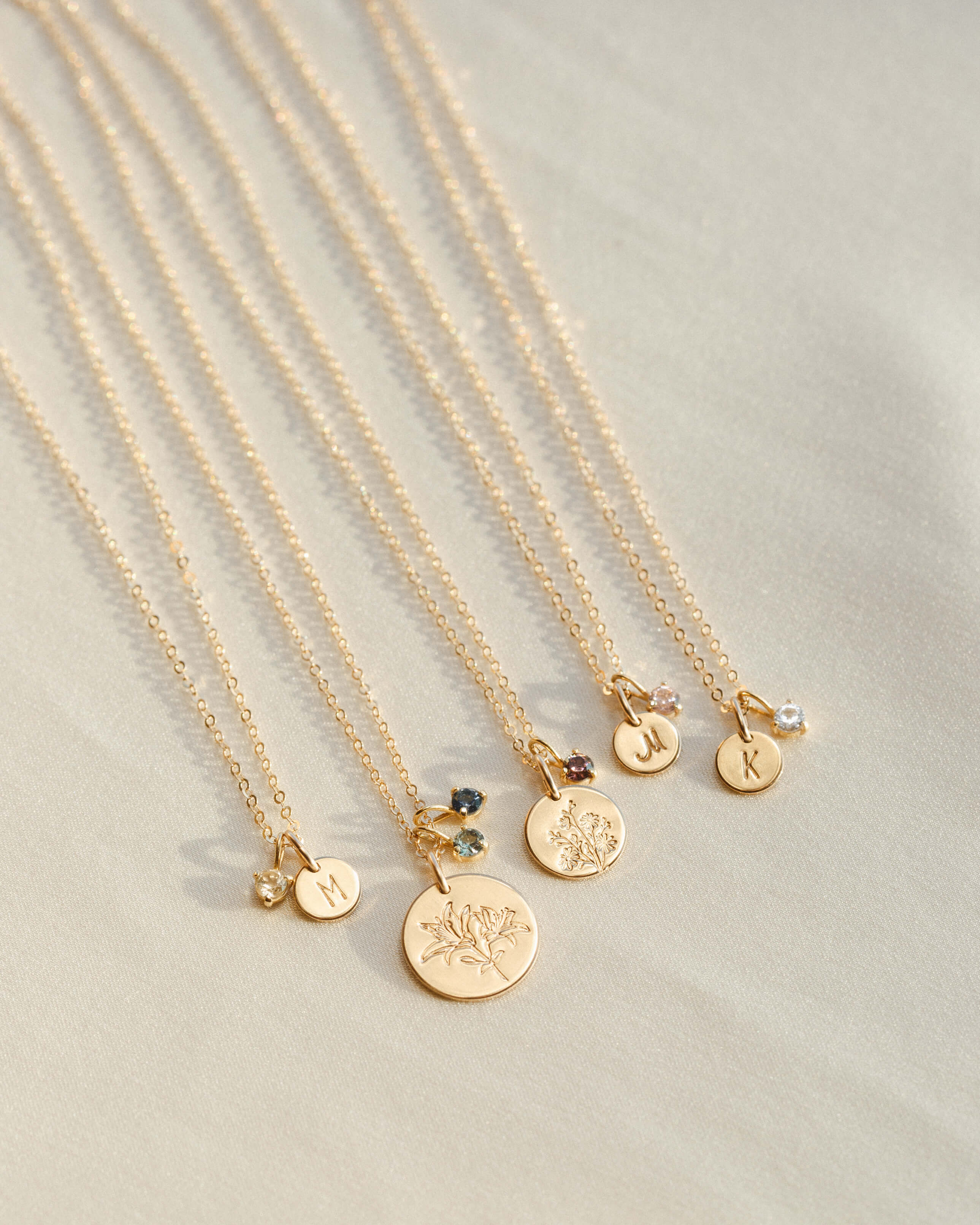 Extra Solid Gold Aura Birthstone Charm - Image 3