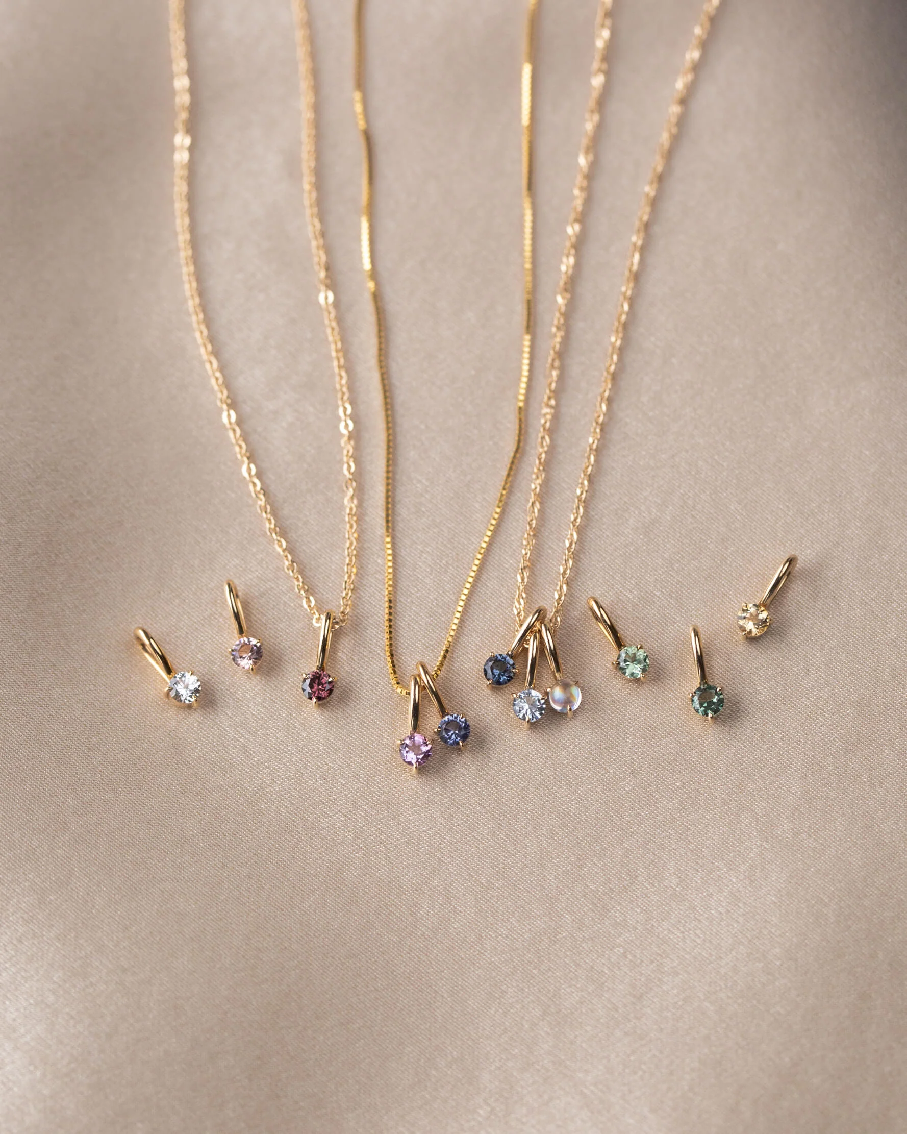 Extra Solid Gold Aura Birthstone Charm - Image 7