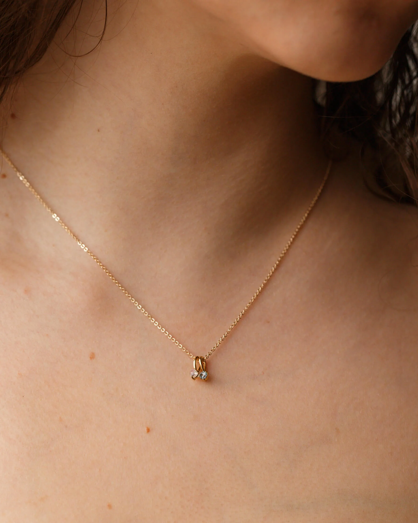 Extra Solid Gold Aura Birthstone Charm - Image 8