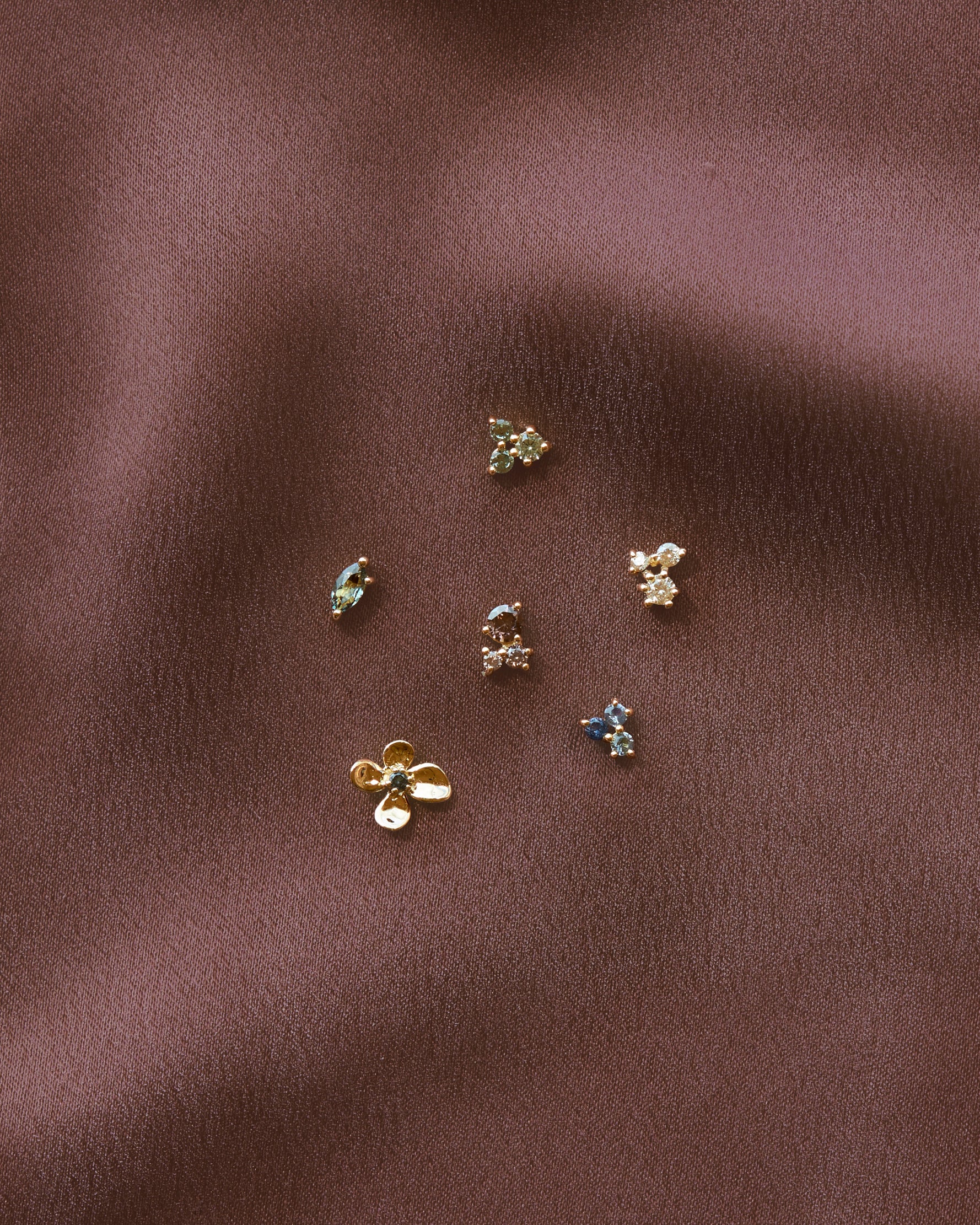 Forest Emerald Leaflet Studs - Image 7
