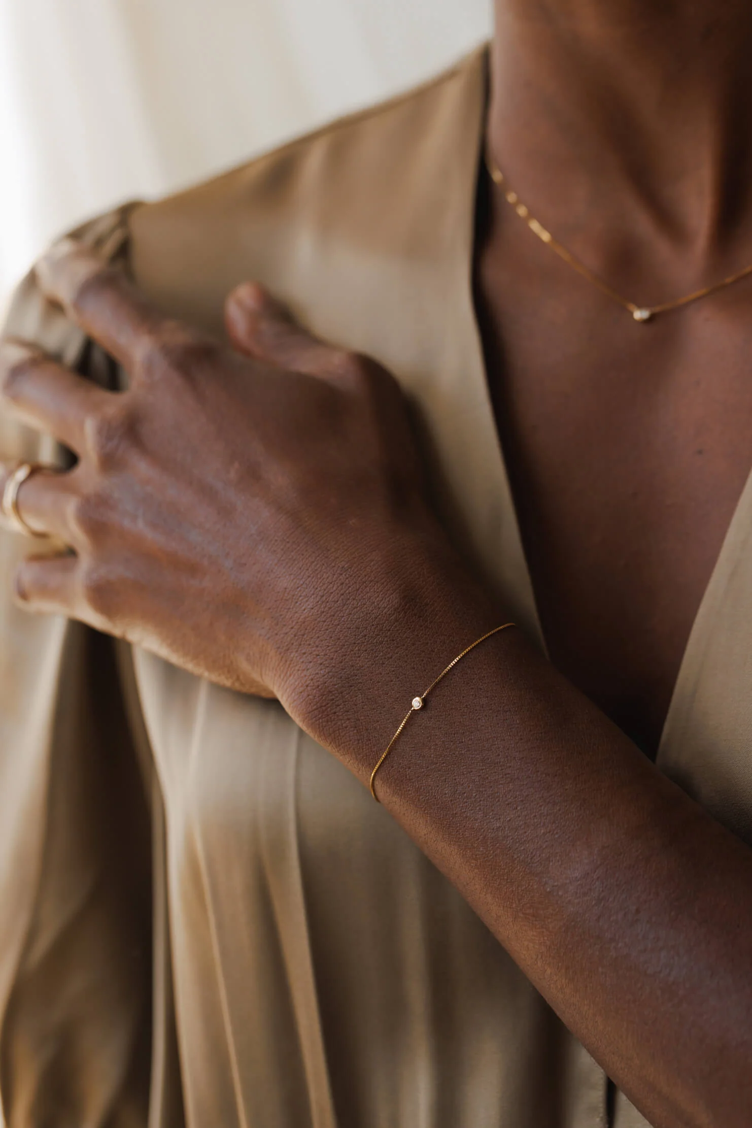 Gaia Diamond Solitaire Bracelet - Image 6