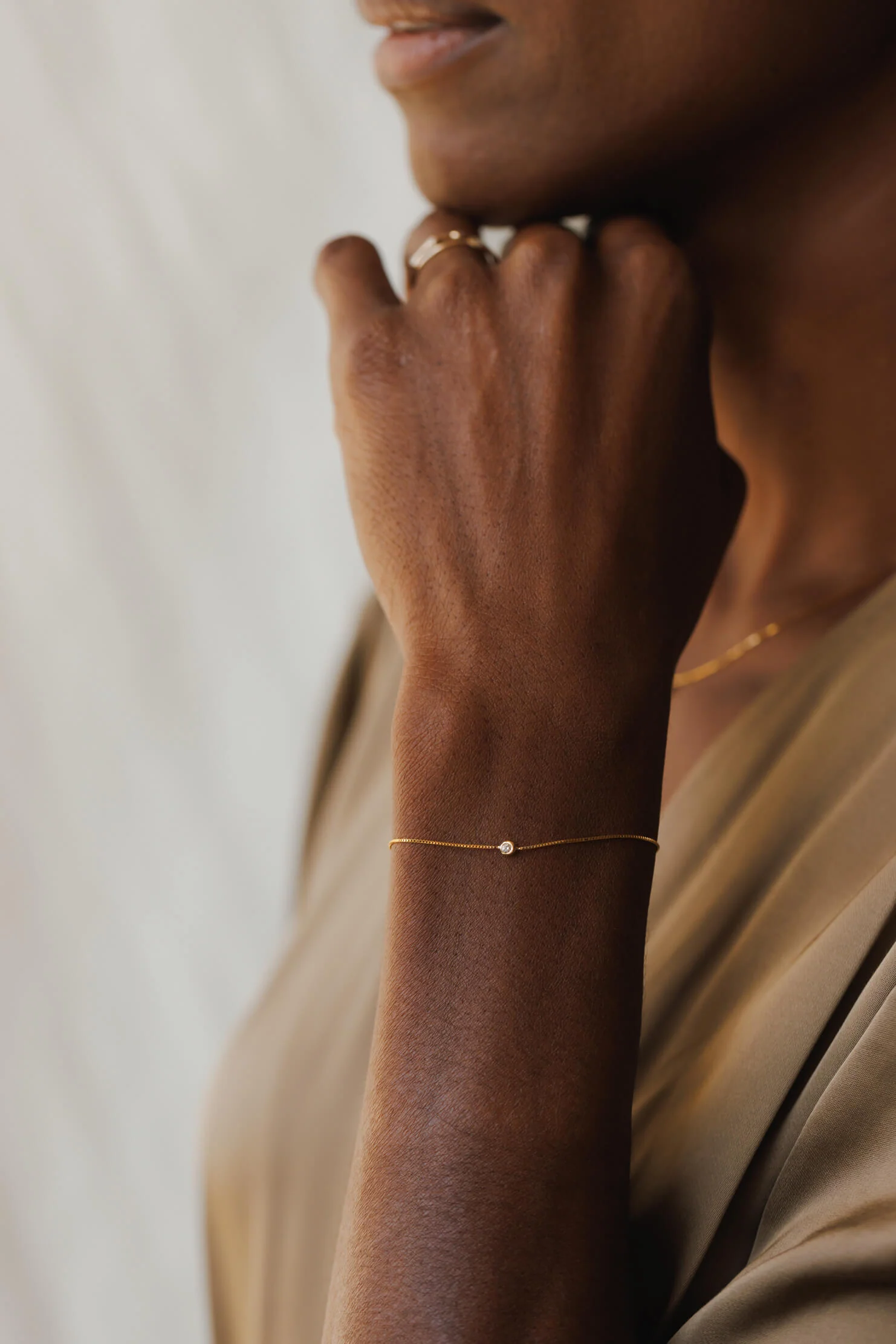 Gaia Diamond Solitaire Bracelet - Image 7