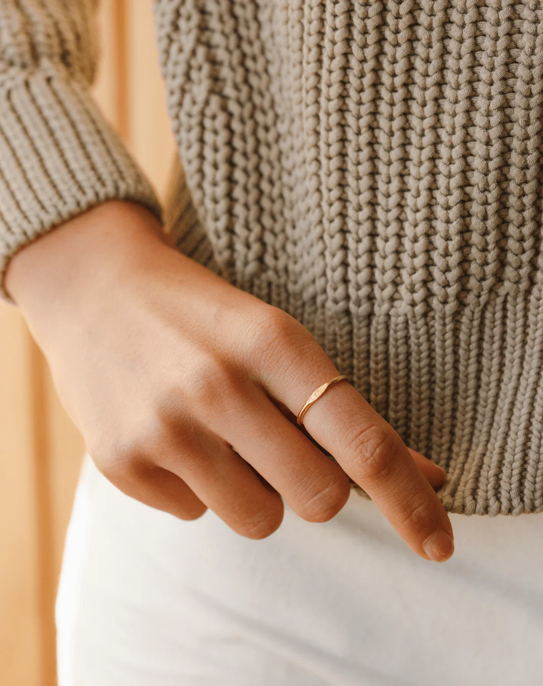 Micro Signet Ring - Image 9