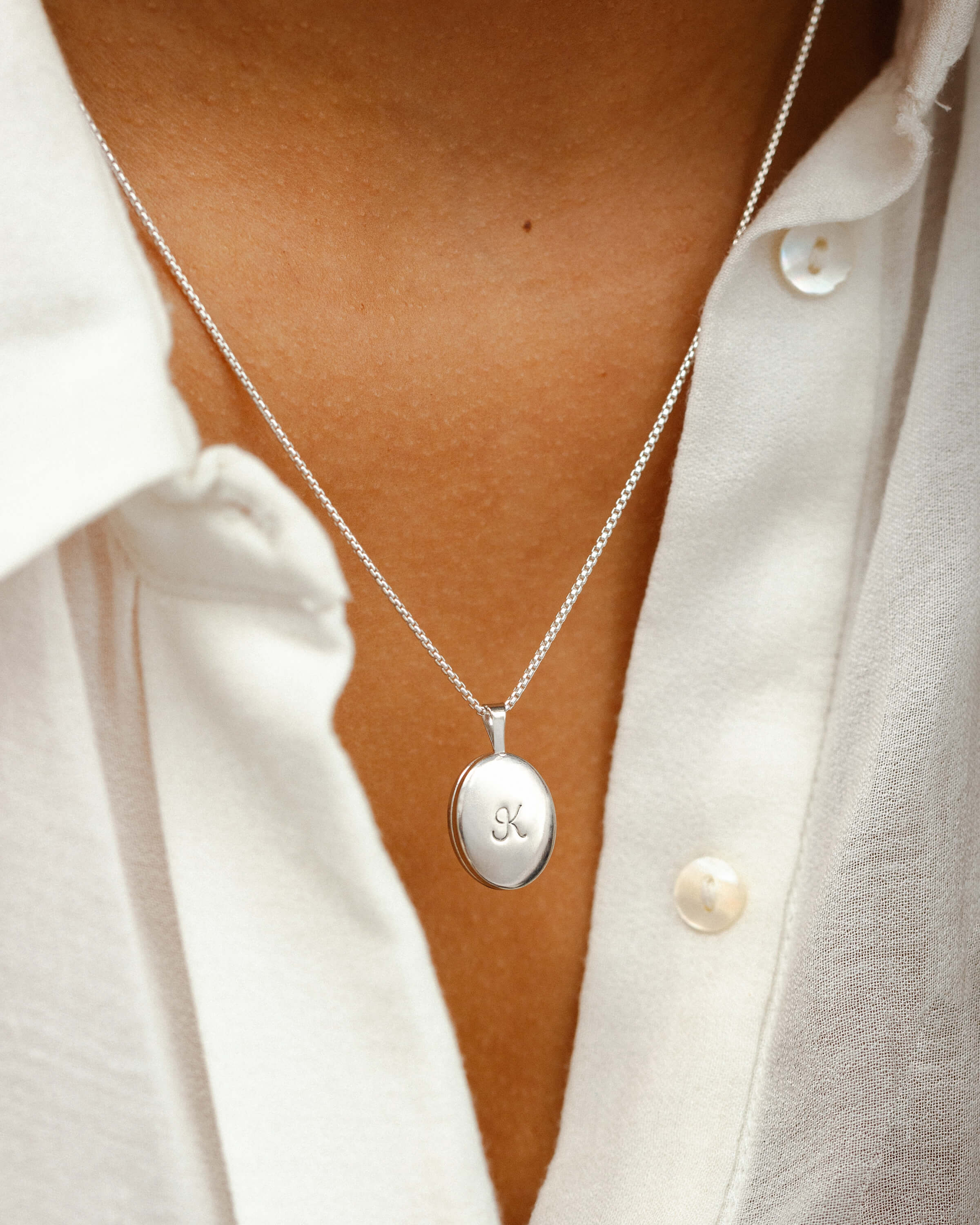 Oval Locket Necklace - Image 11