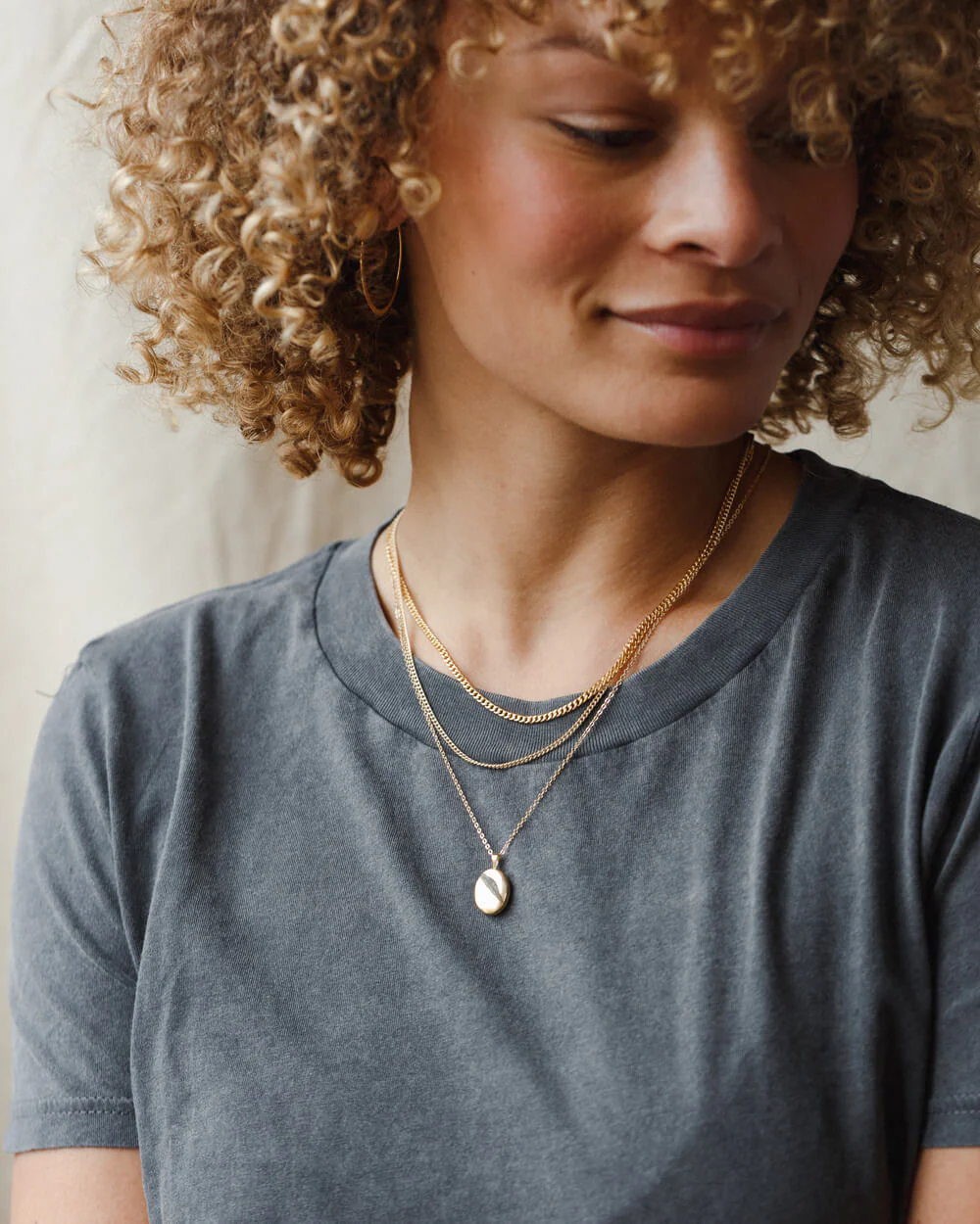 Oval Locket Necklace - Image 7