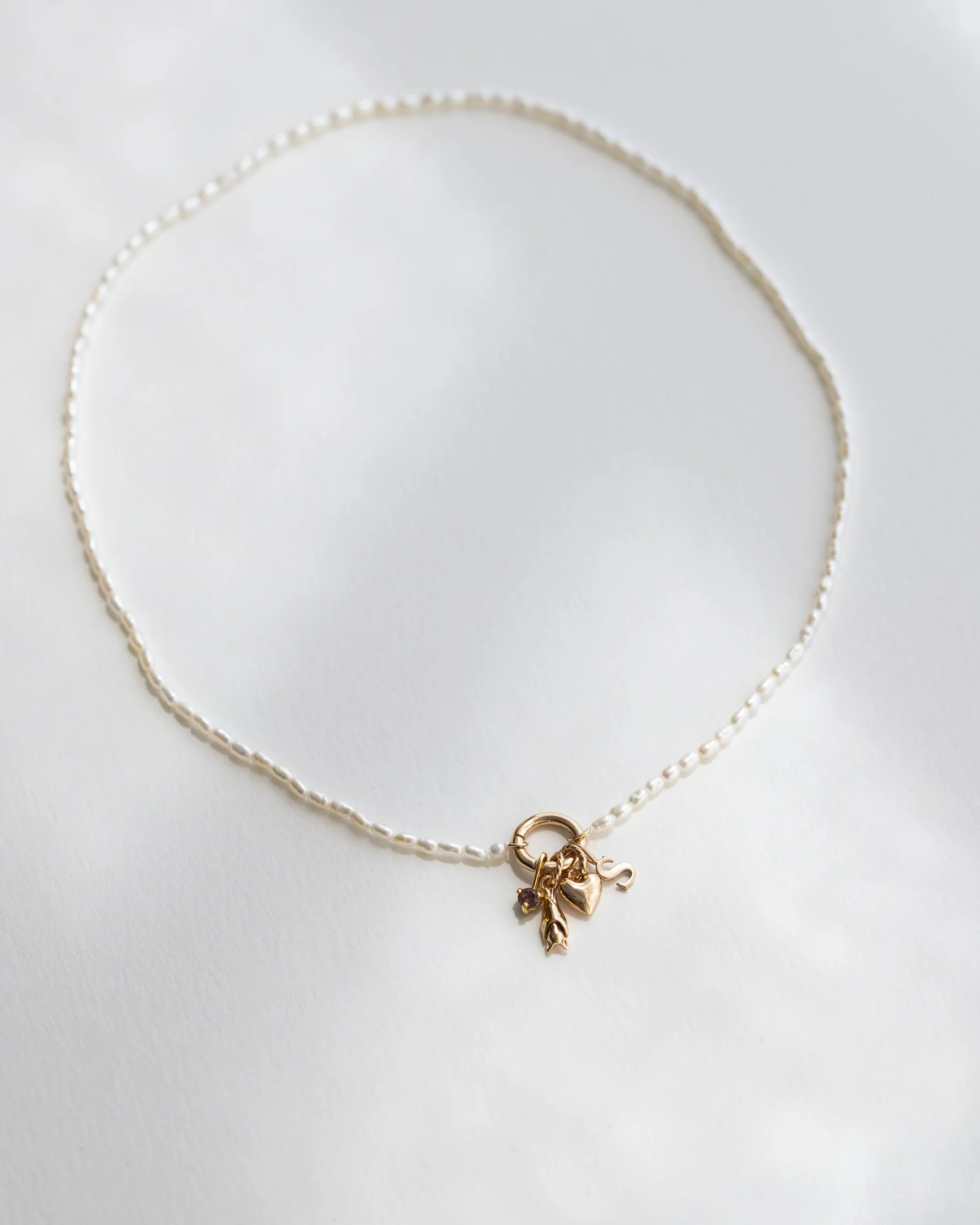 Pearl Charm Holder Necklace - Image 3