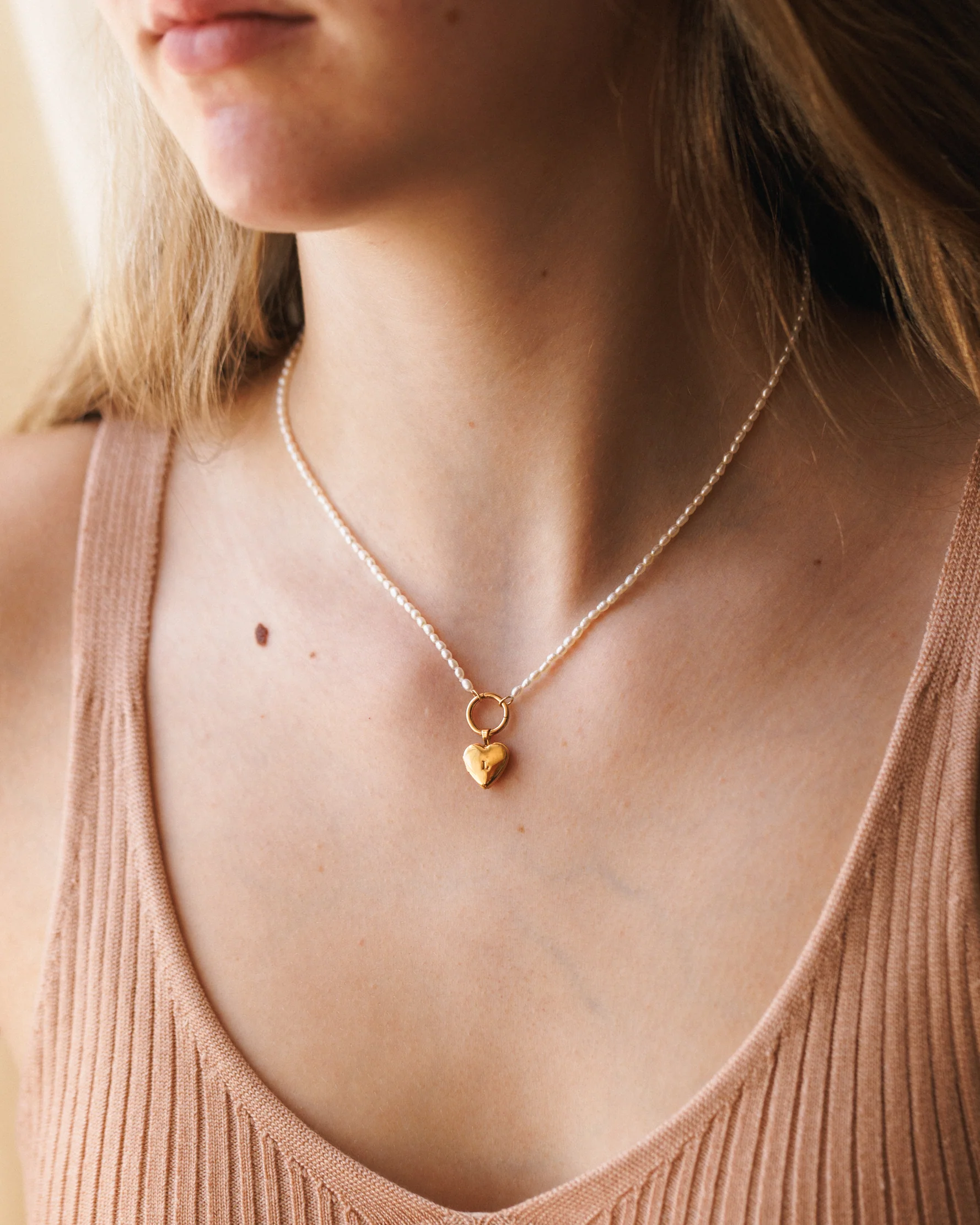 Pearl Charm Holder Necklace - Image 4