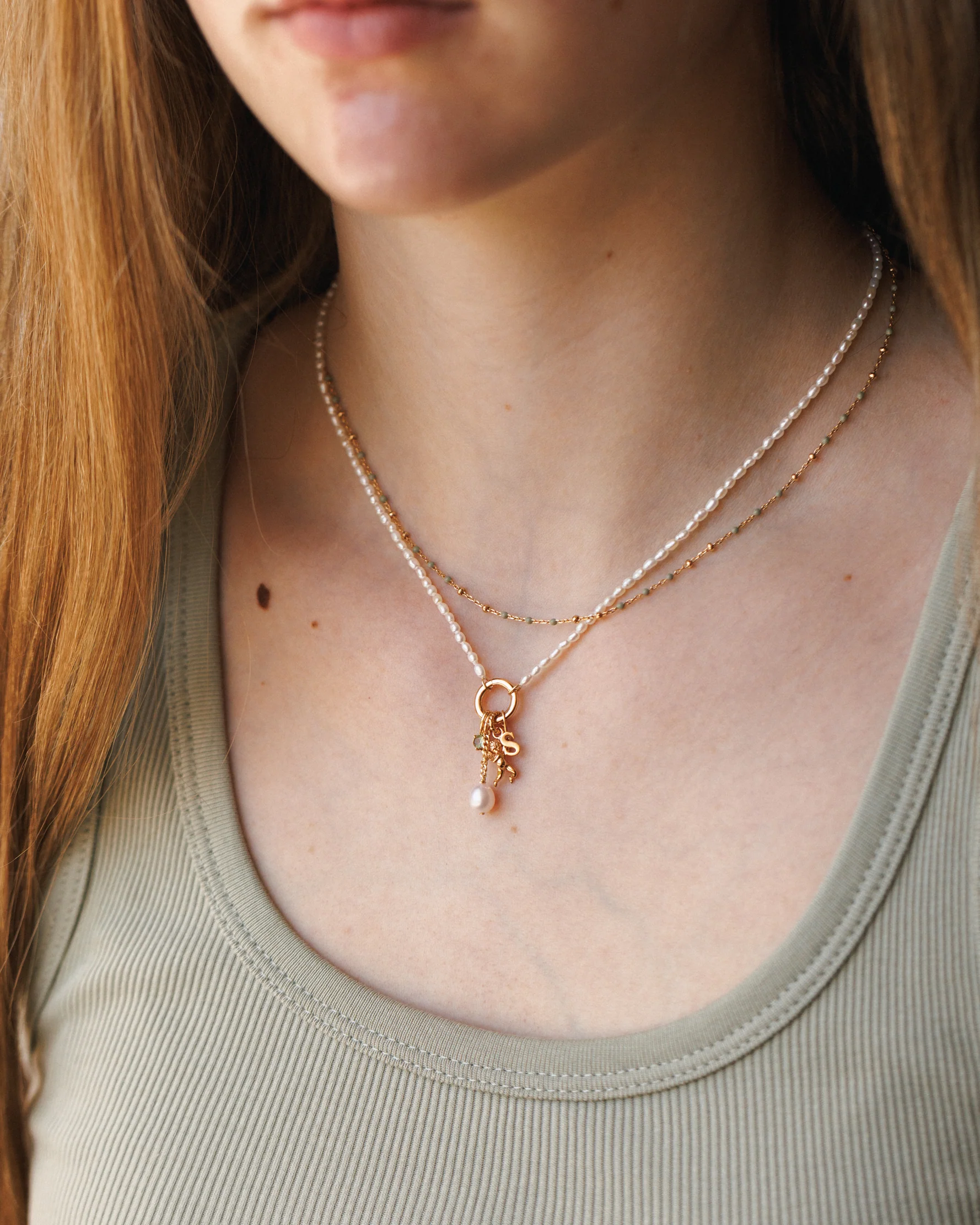 Pearl Charm Holder Necklace - Image 6