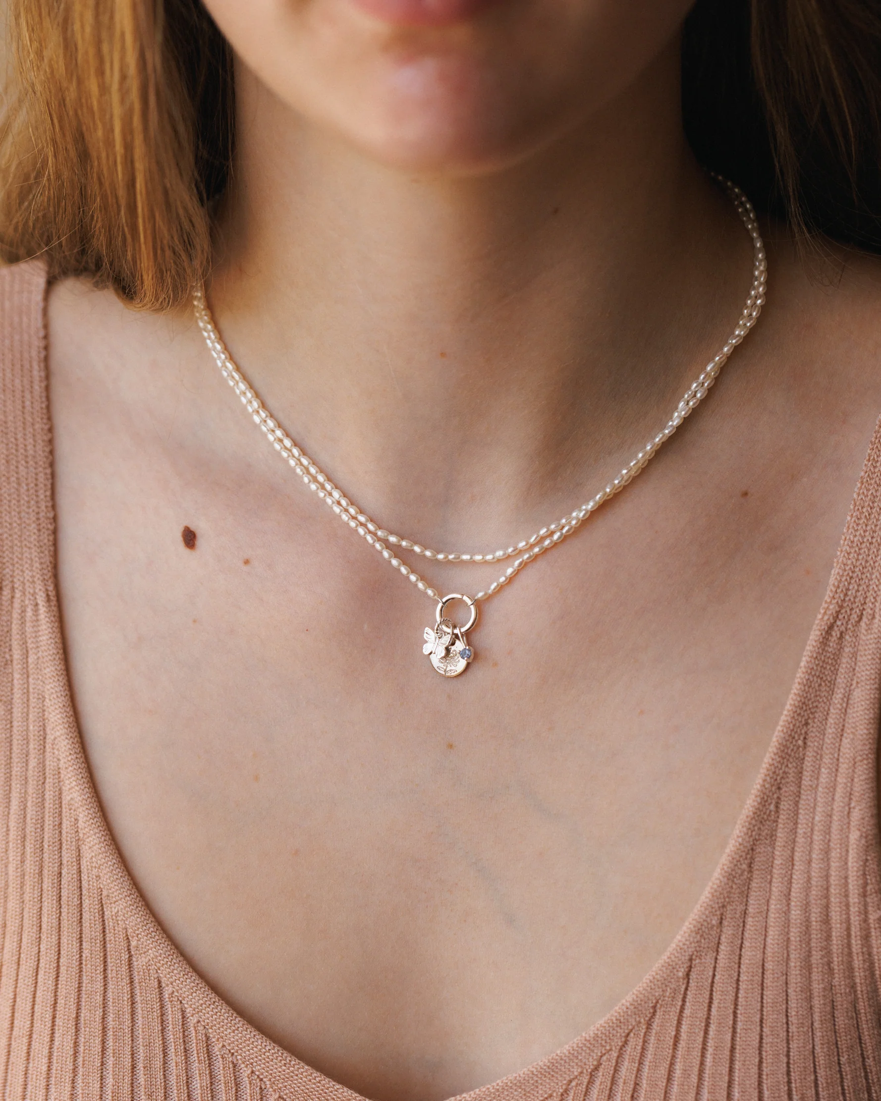 Pearl Charm Holder Necklace - Image 8