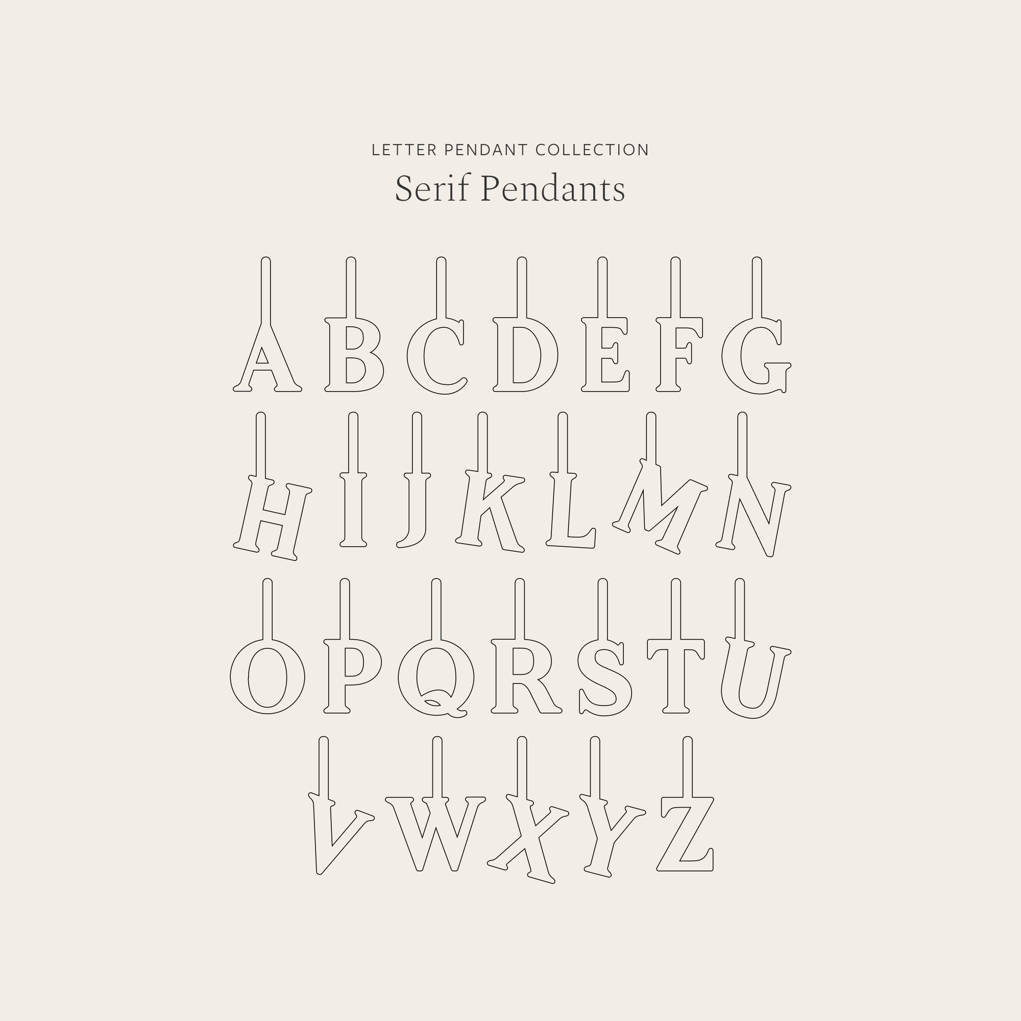 Serif Initial Pendant - Image 5