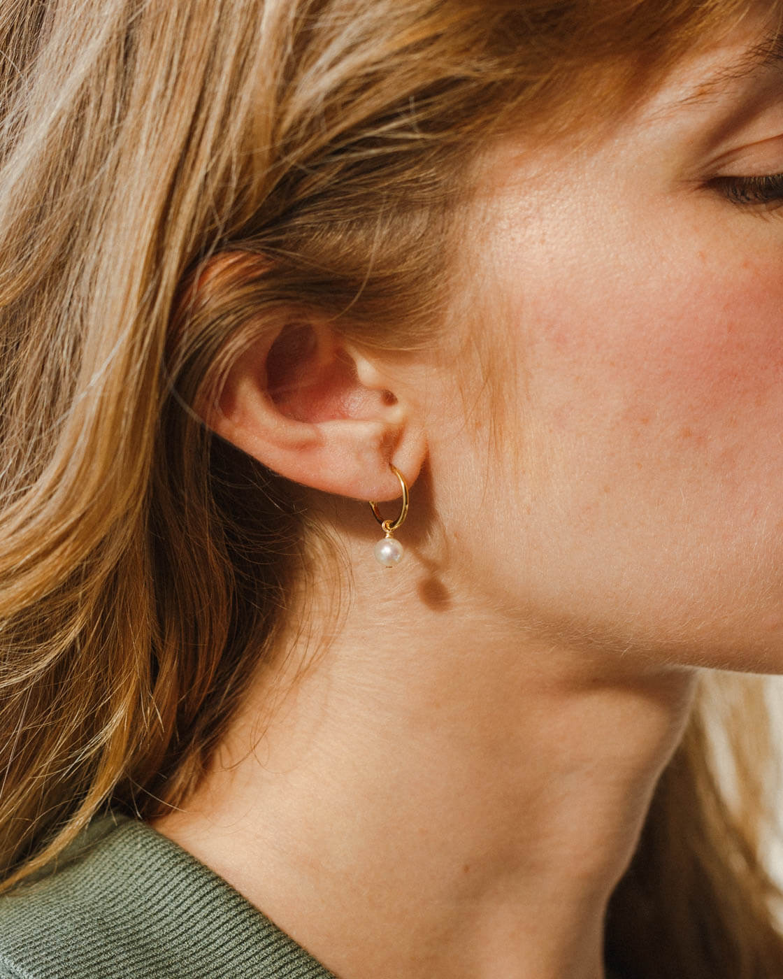 Sia Pearl Huggie Hoops - Image 11
