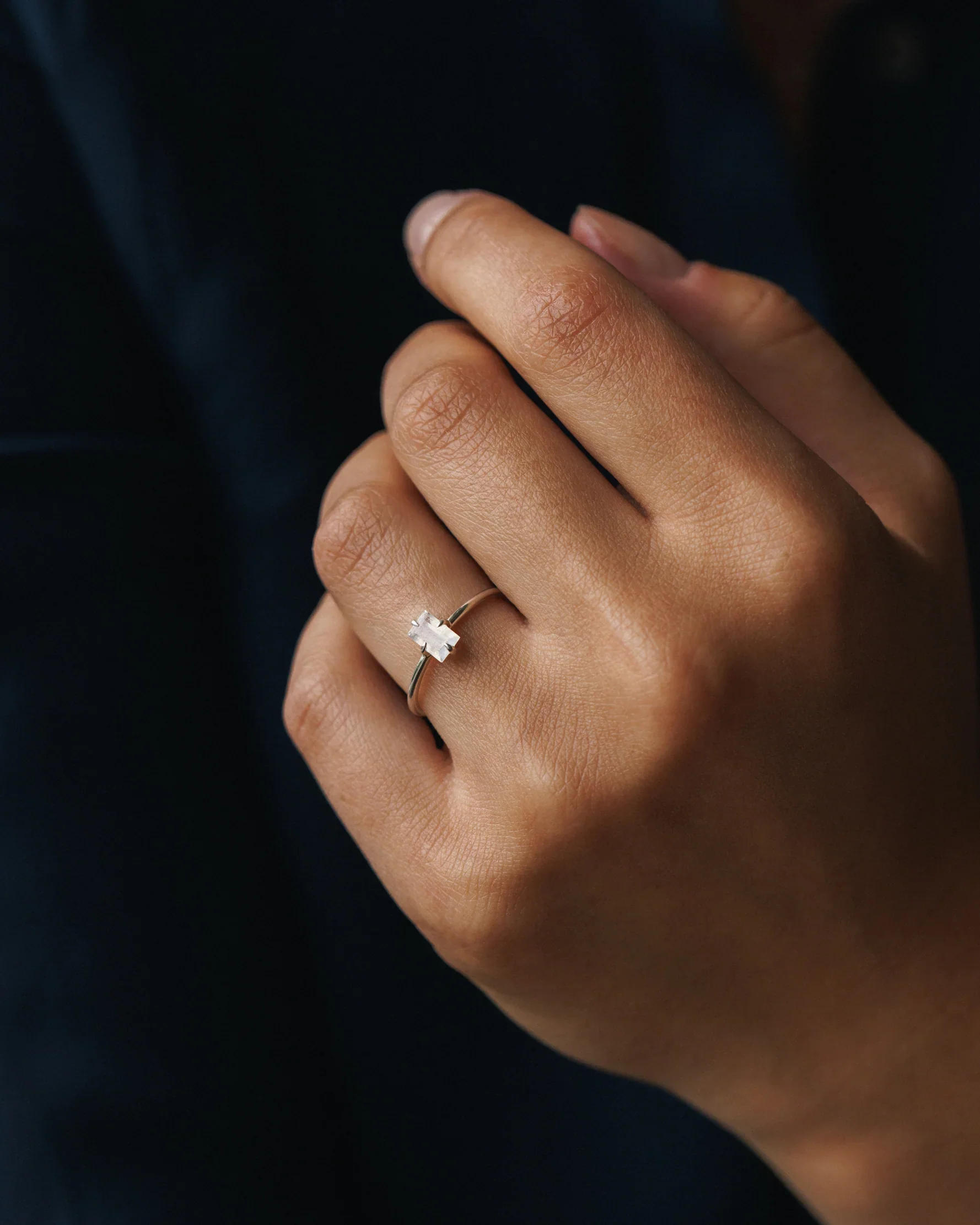 Silver Grand Baguette Ring - Image 4