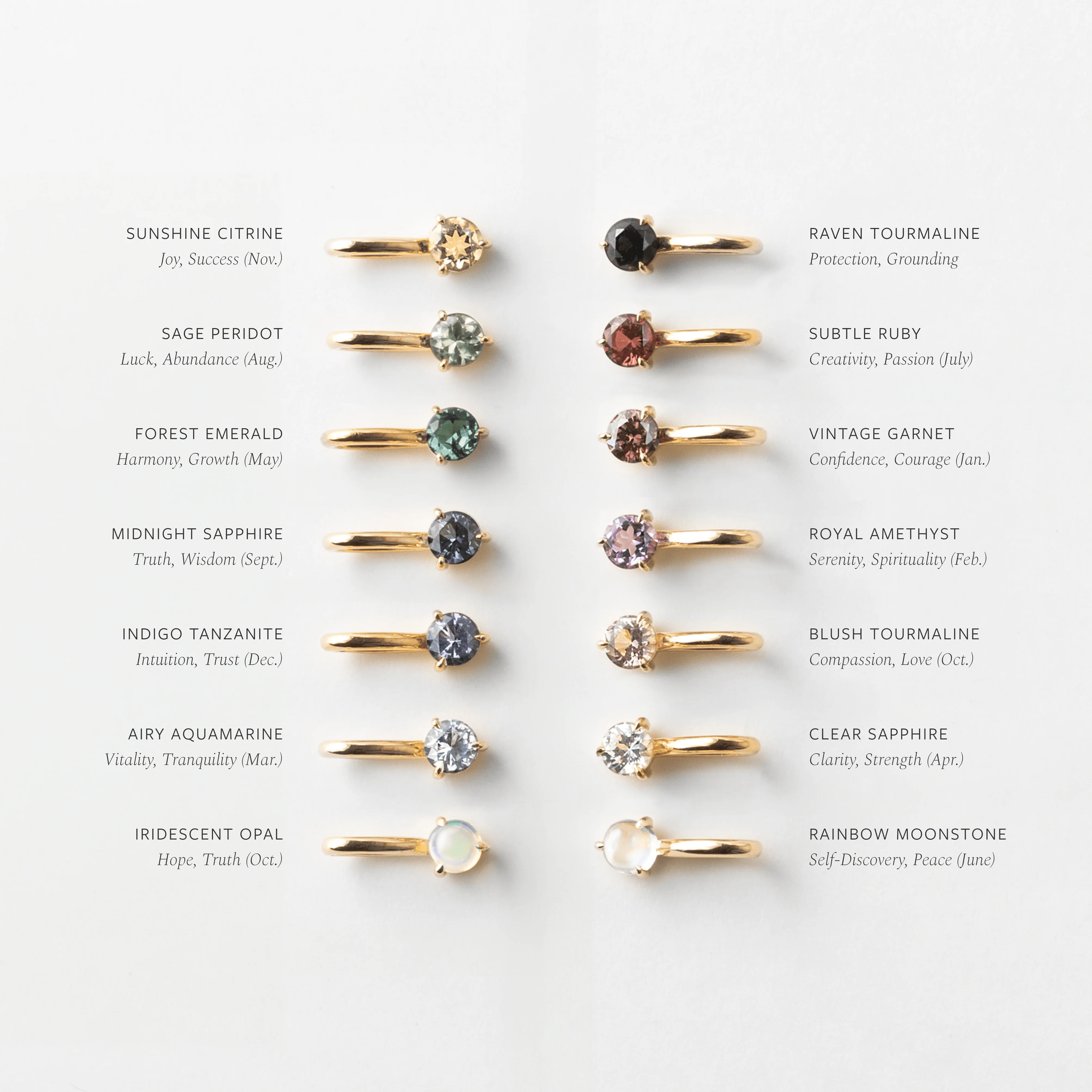 Solid Gold Kindred Birthstone Necklace - Image 4