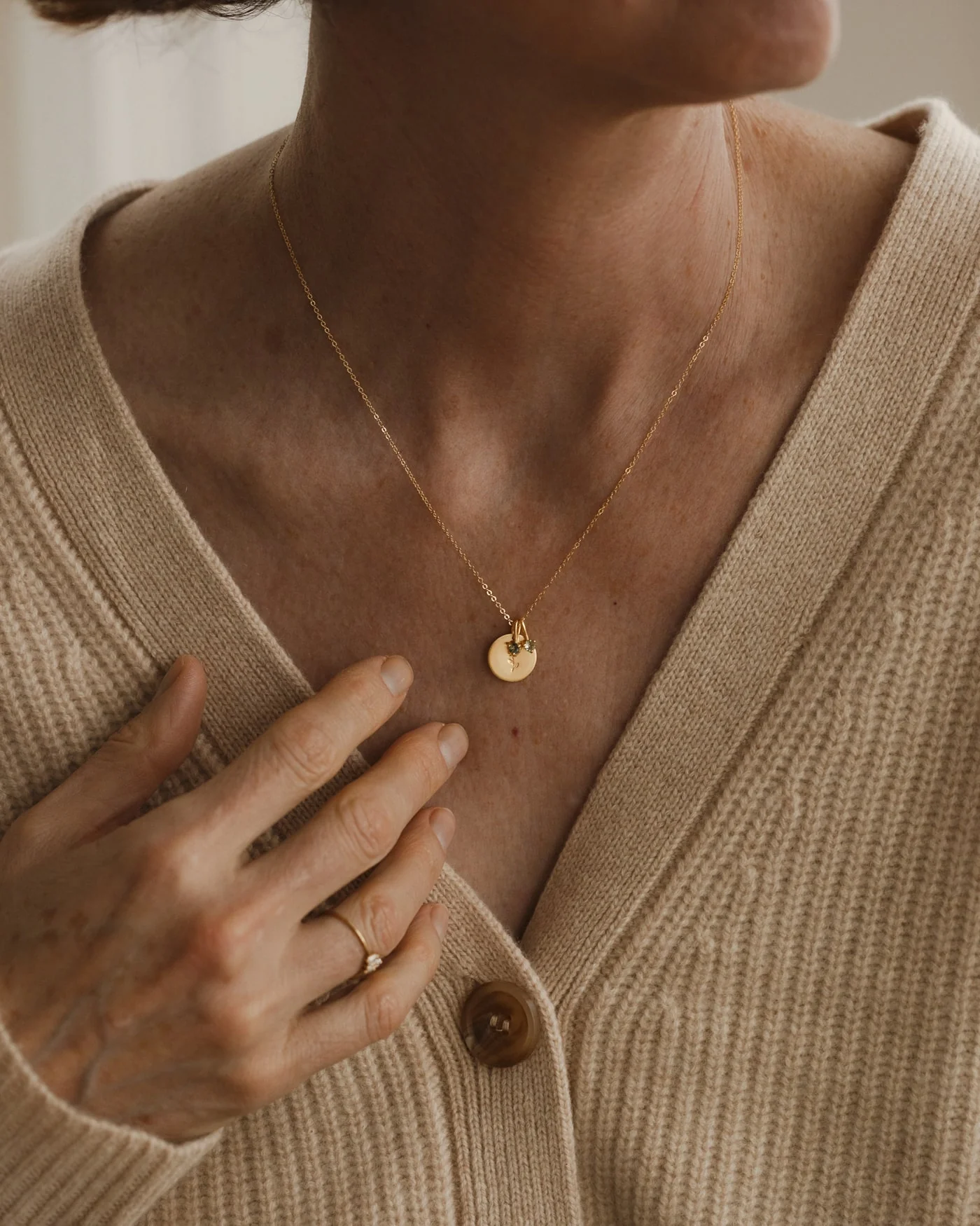 Solid Gold Kindred Birthstone Necklace - Image 7