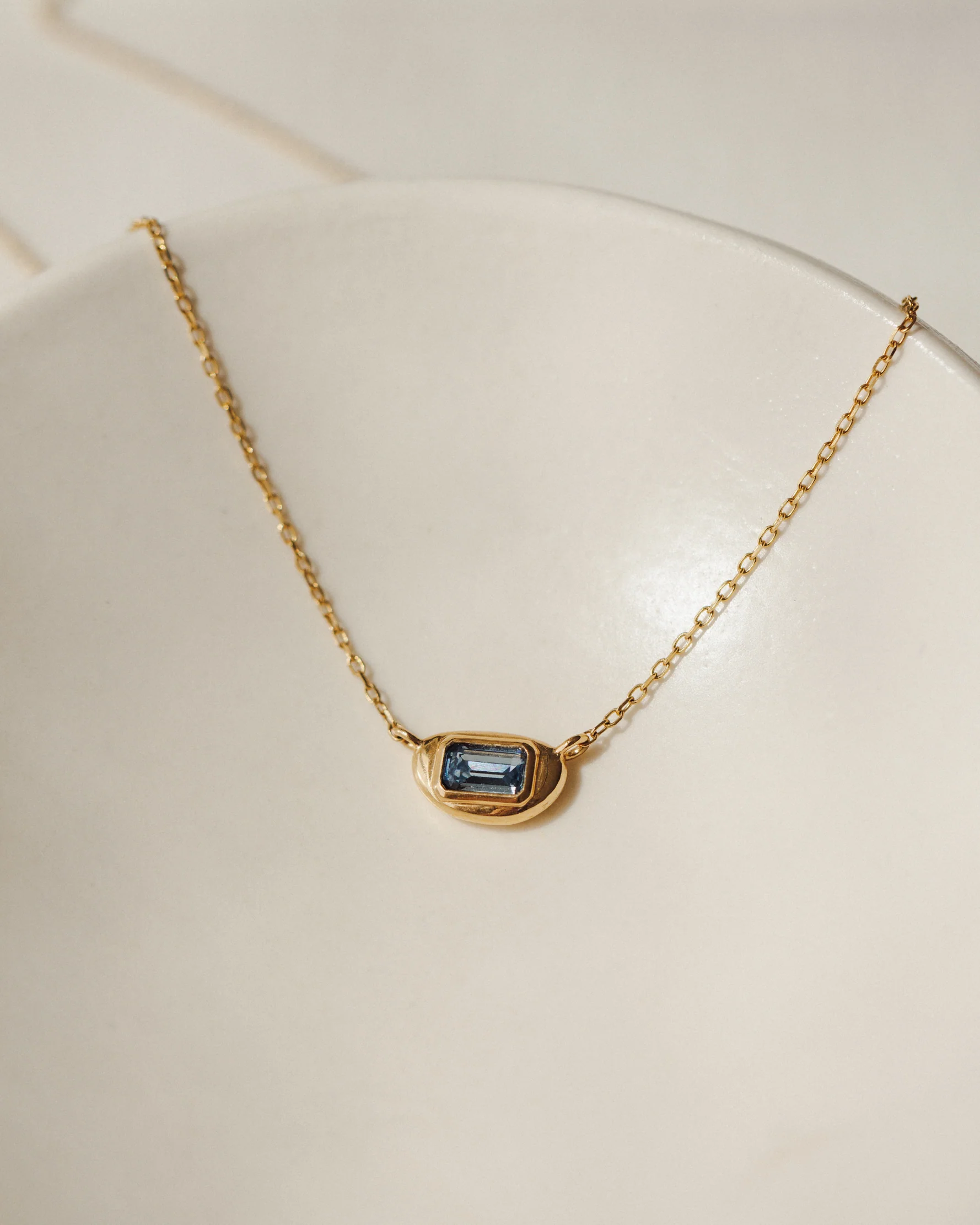Solid Gold Lagoon Gem Necklace - Image 3
