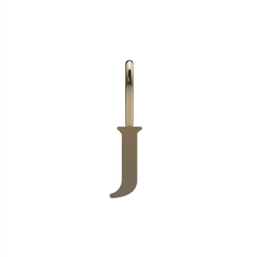 14k Serif Initial Pendant - Image 12