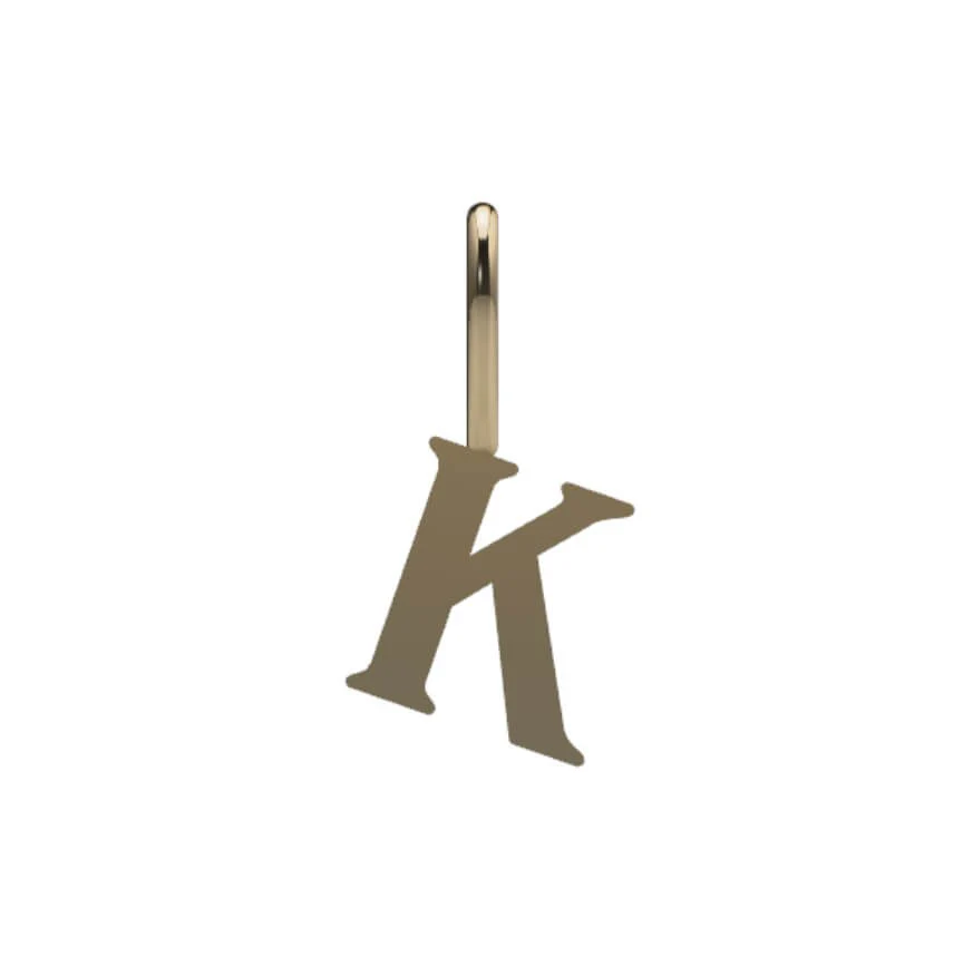 14k Serif Initial Pendant - Image 13