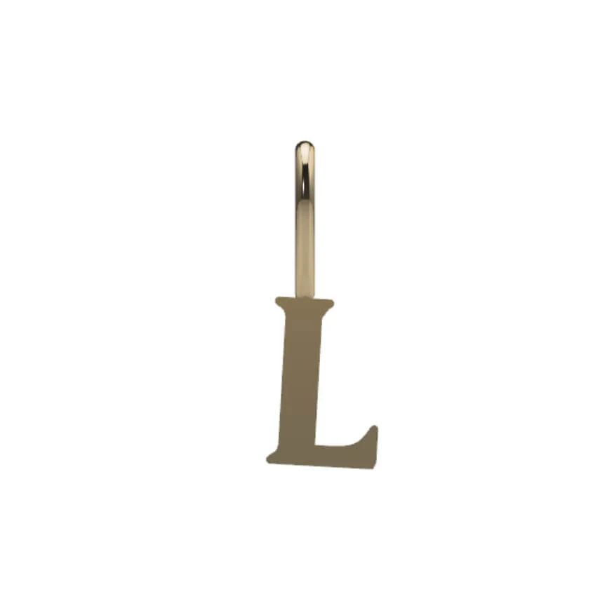 14k Serif Initial Pendant - Image 14