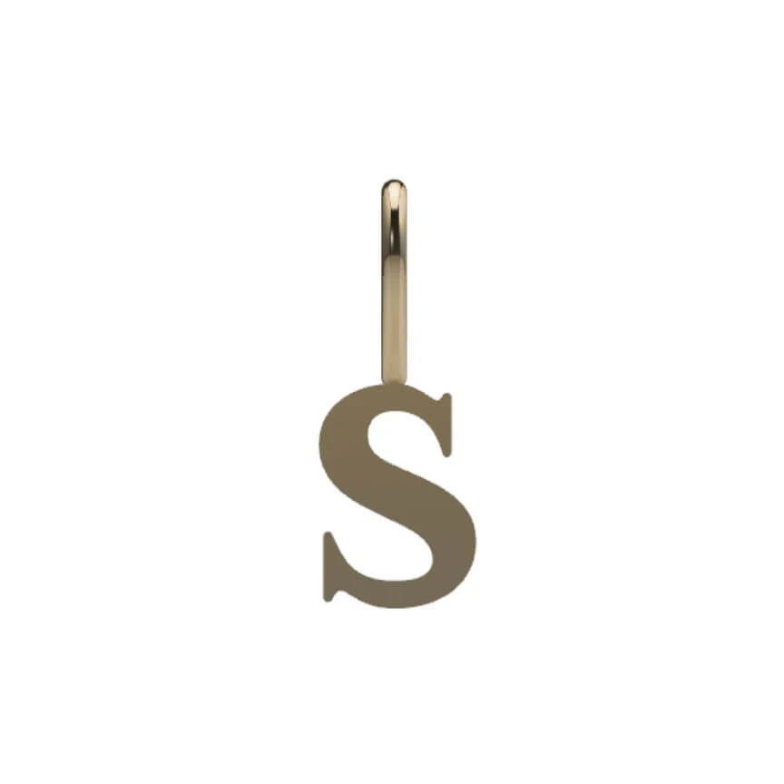 14k Serif Initial Pendant - Image 19