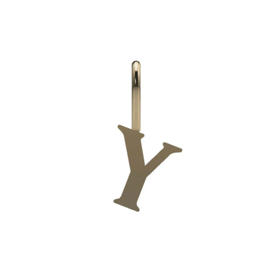 14k Serif Initial Pendant - Image 25