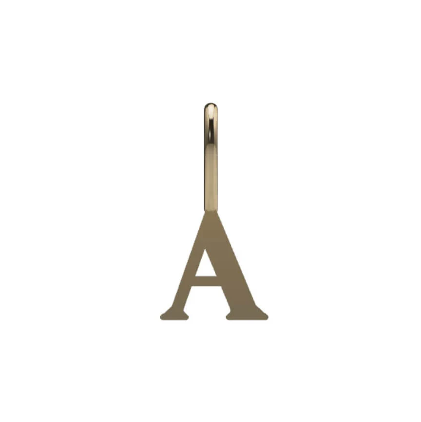 14k Serif Initial Pendant - Image 4