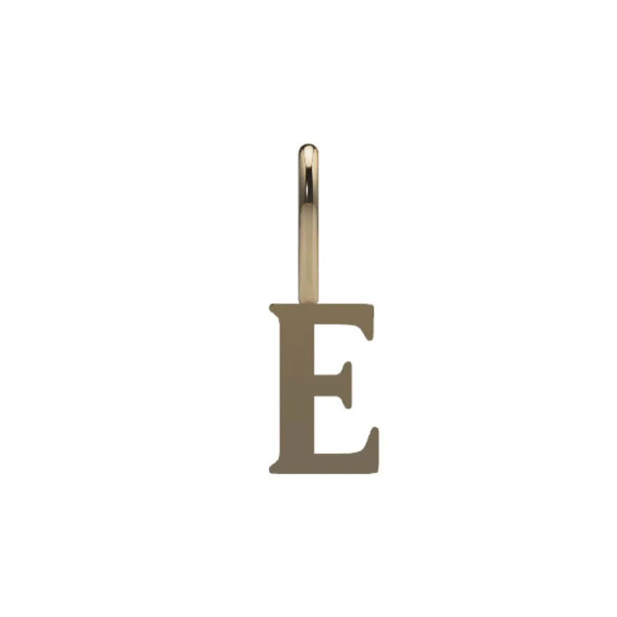 14k Serif Initial Pendant - Image 7