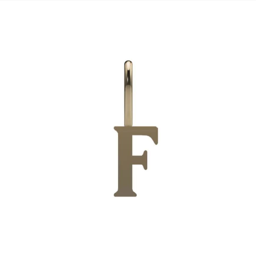 14k Serif Initial Pendant - Image 8