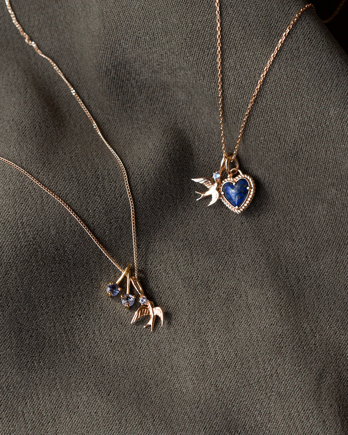 Solid Gold Swallow Charm - Image 3