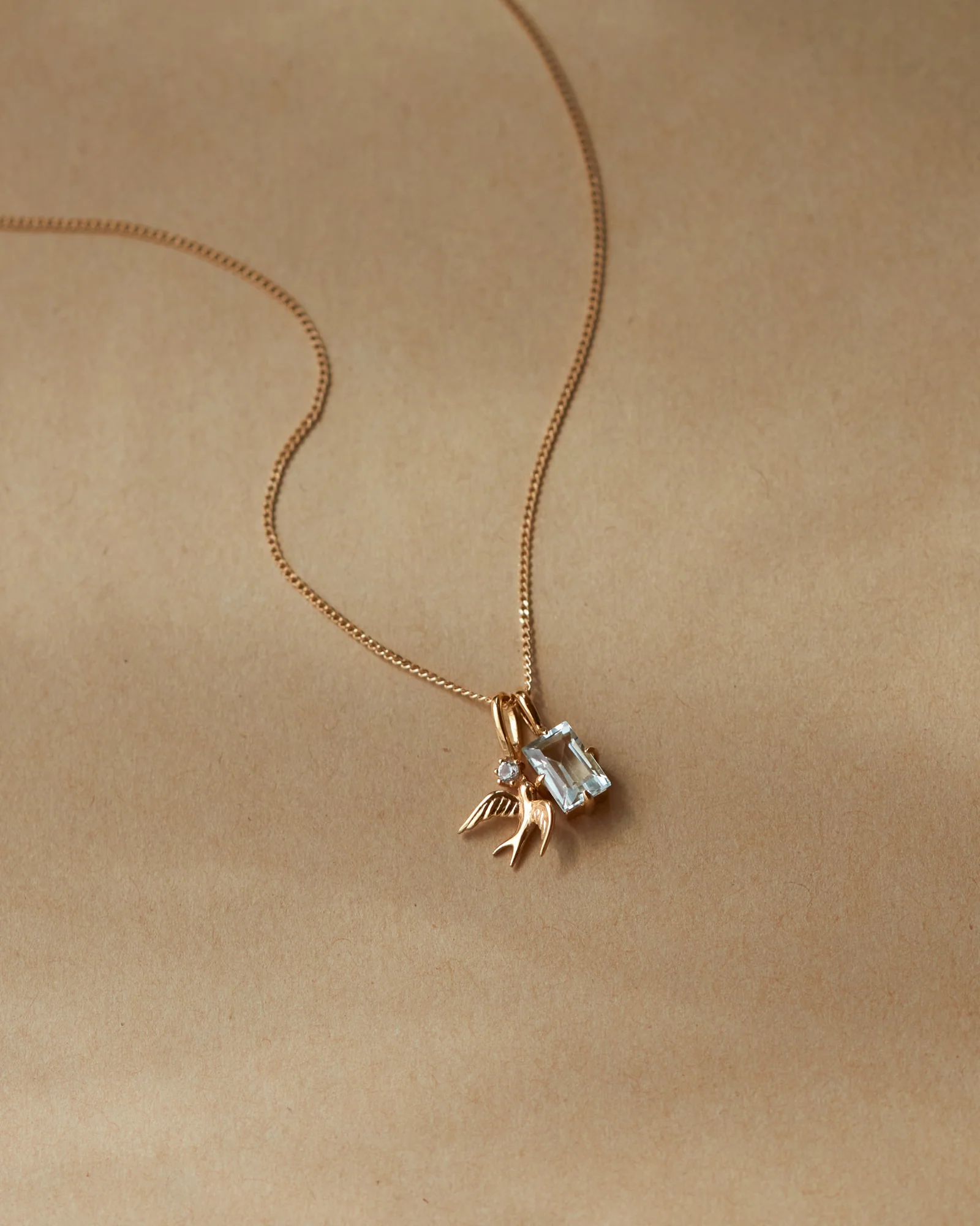 Solid Gold Swallow Charm - Image 6