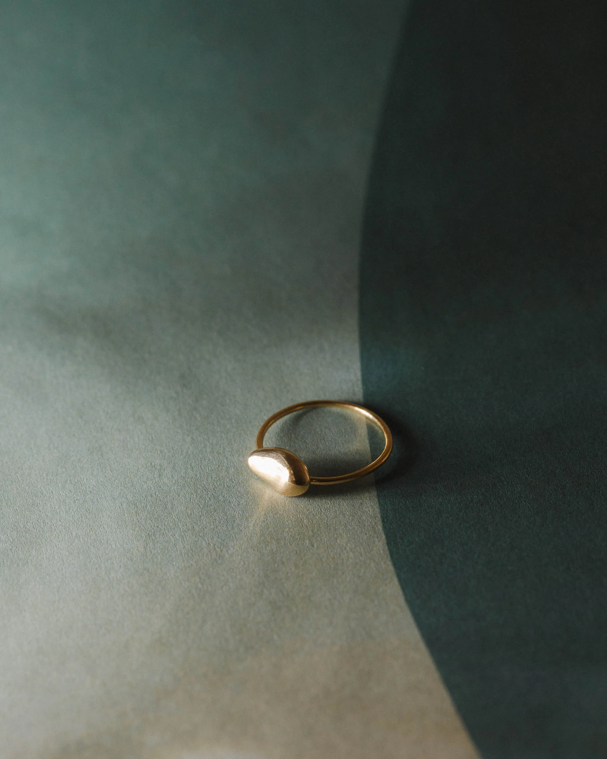 Solid Gold Worry Stone Ring - Image 3