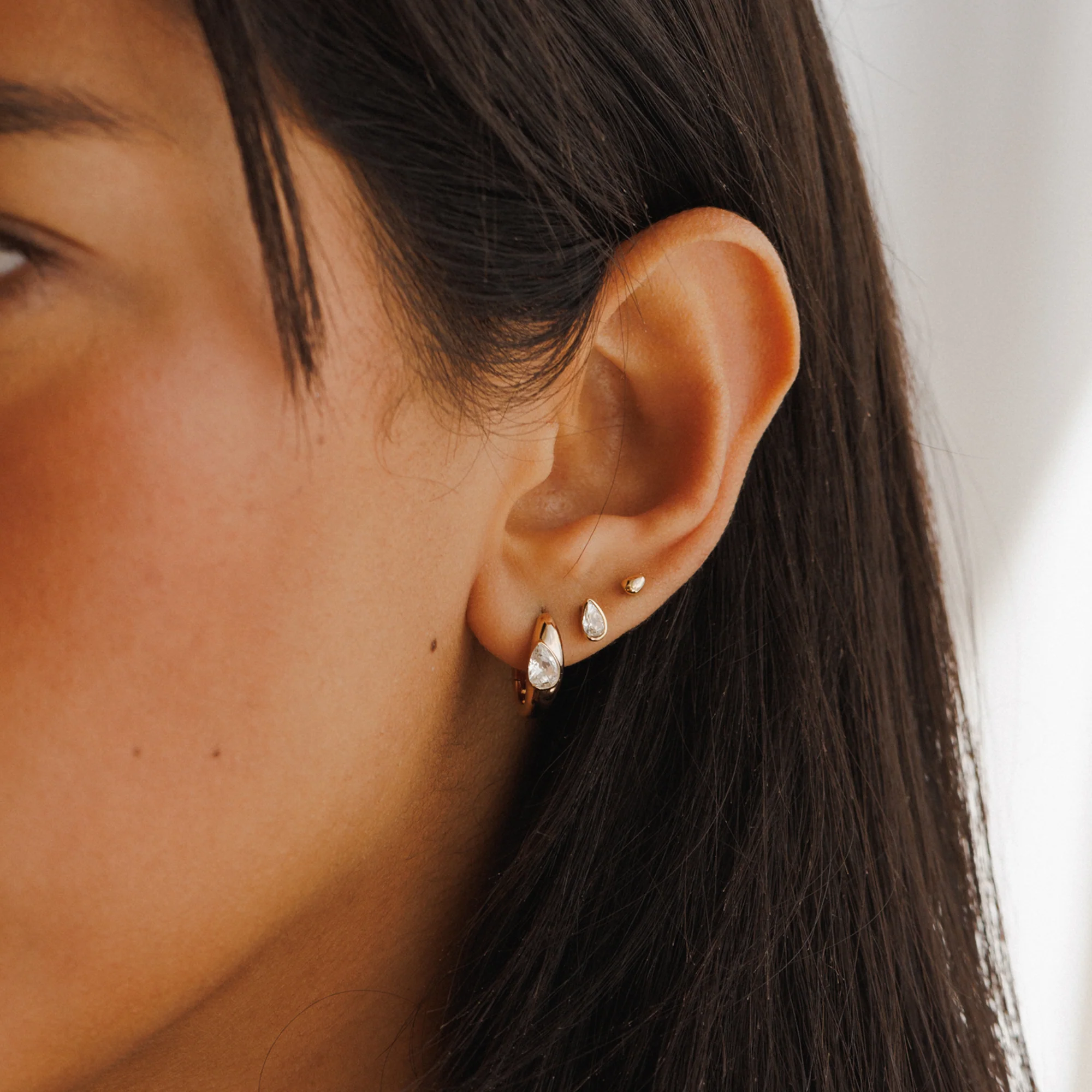 Solid Gold Zephyr Studs - Image 4