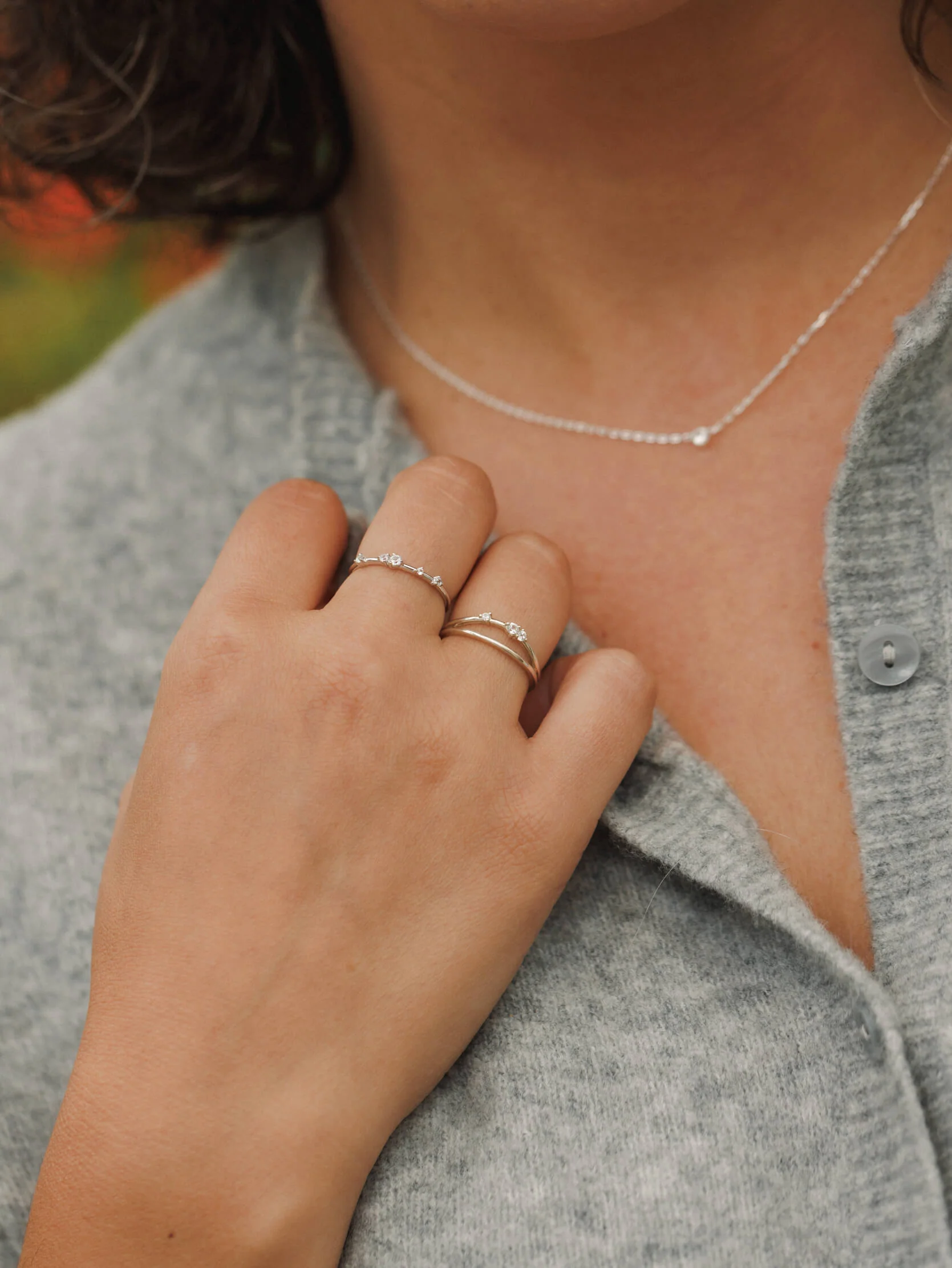 Starscape White Sapphire Ring - Image 7