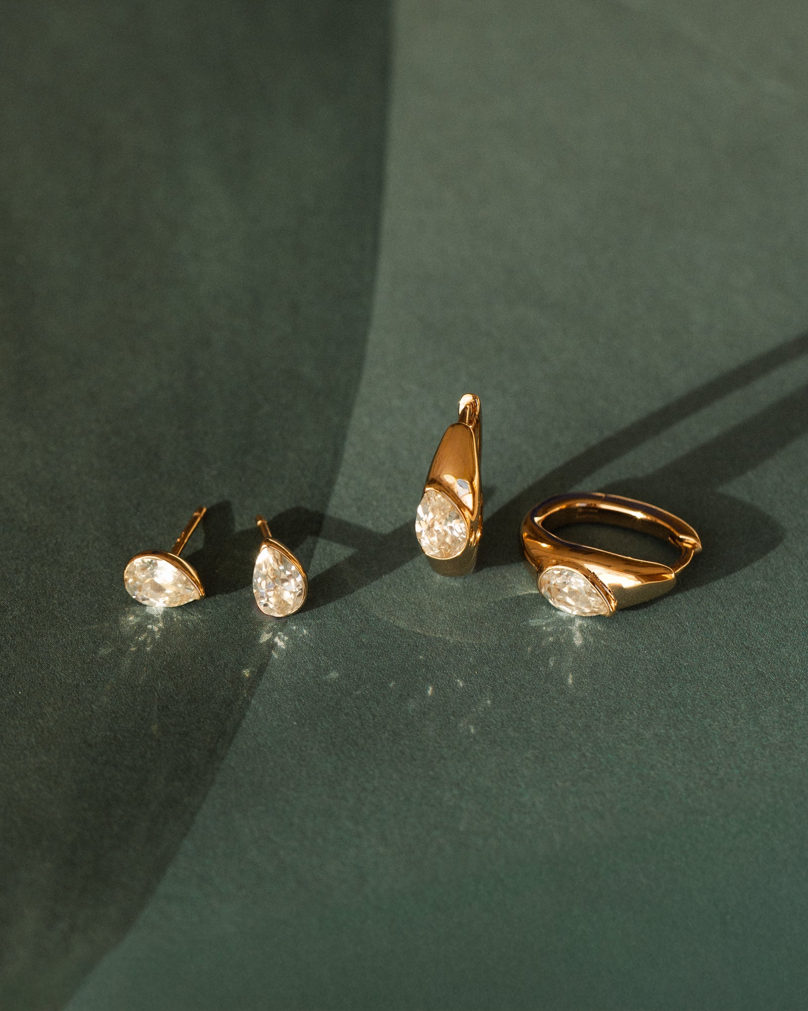 White Sapphire Zephyr Hoops - Image 6