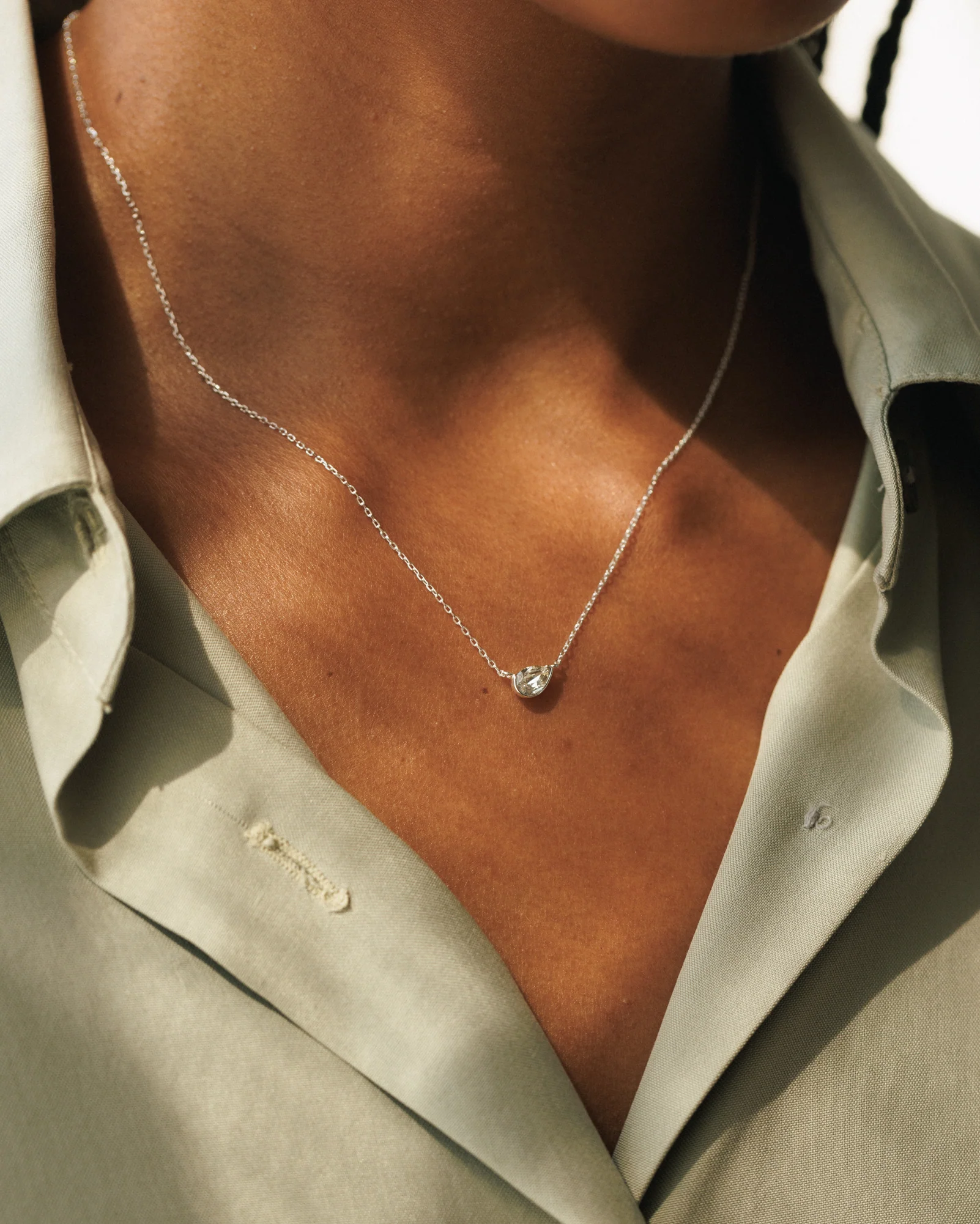 White Sapphire Zephyr Necklace - Image 5