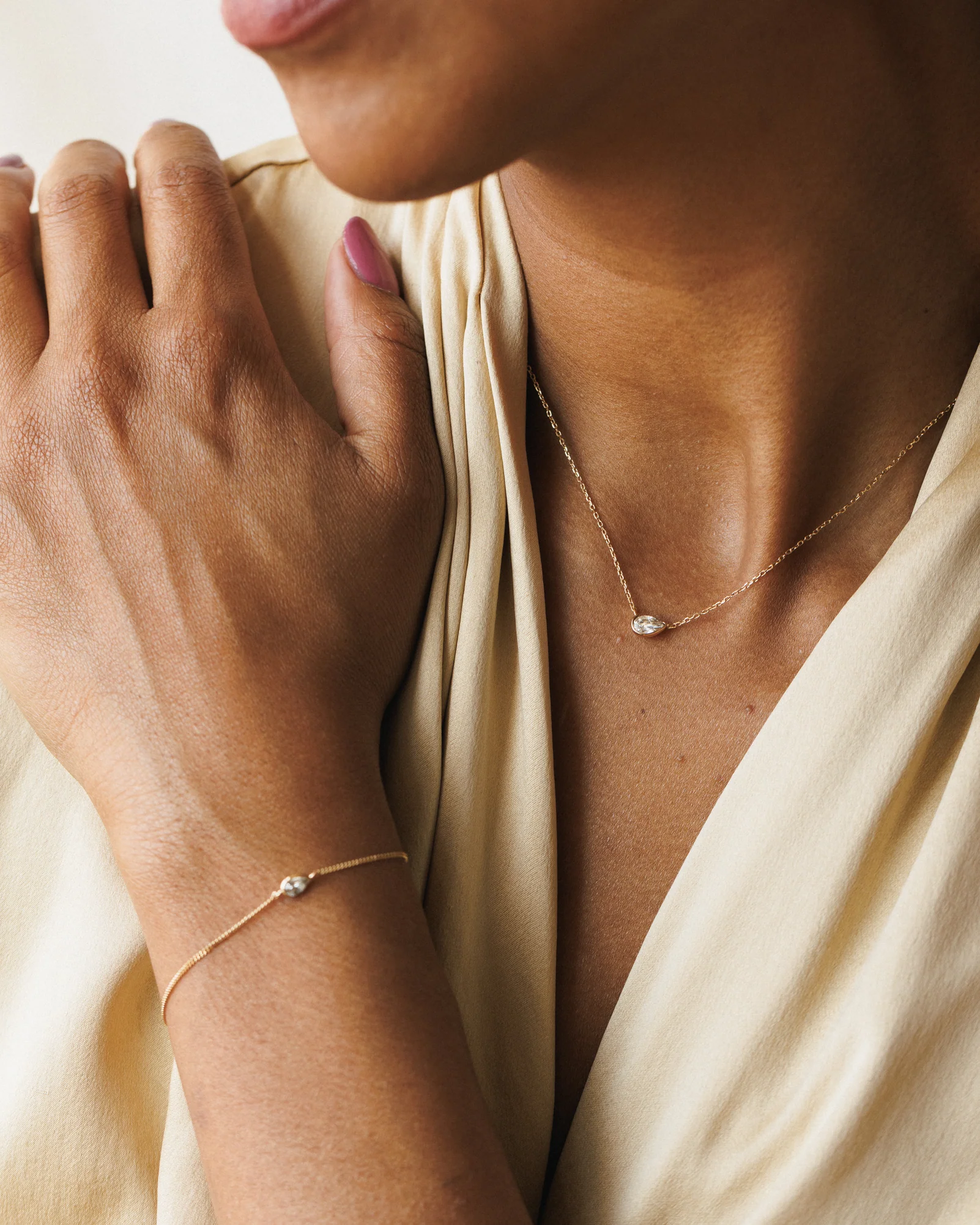 White Sapphire Zephyr Necklace - Image 8